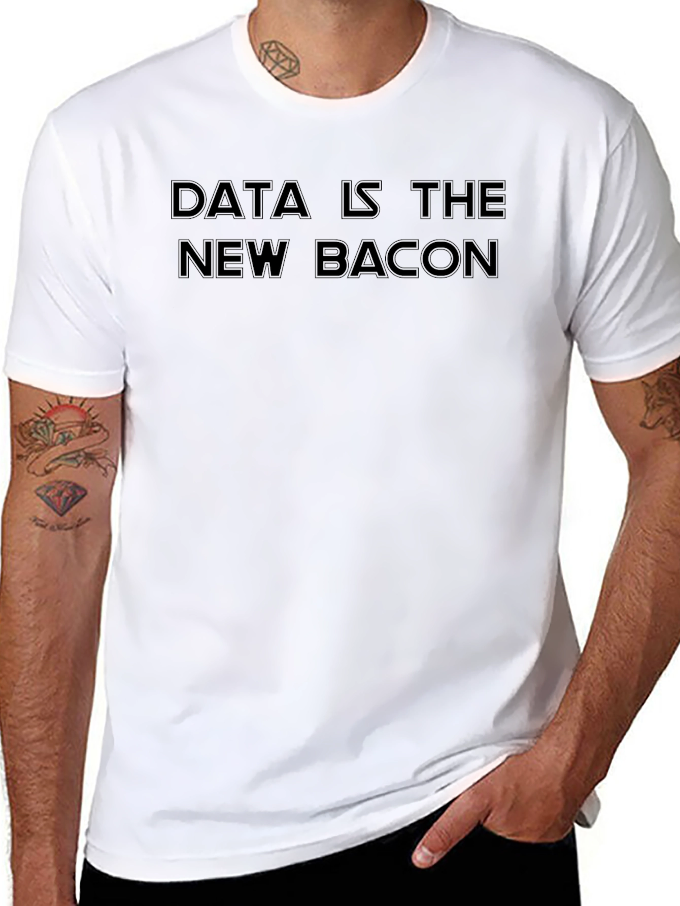 Data is the New Bacon - Funny Graphic T-Shirt