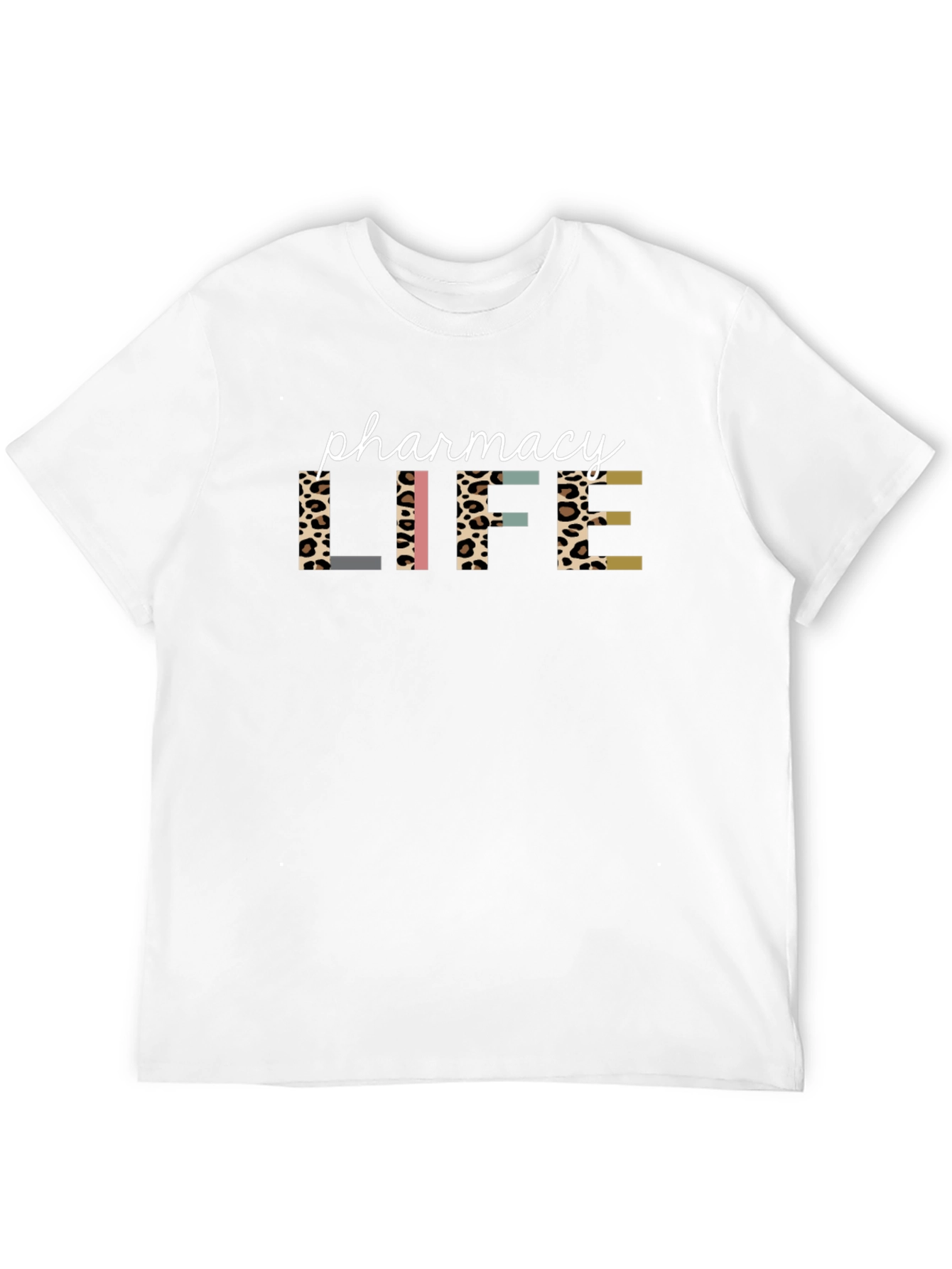 Pharmacy Life Graphic Tee Leopard Print