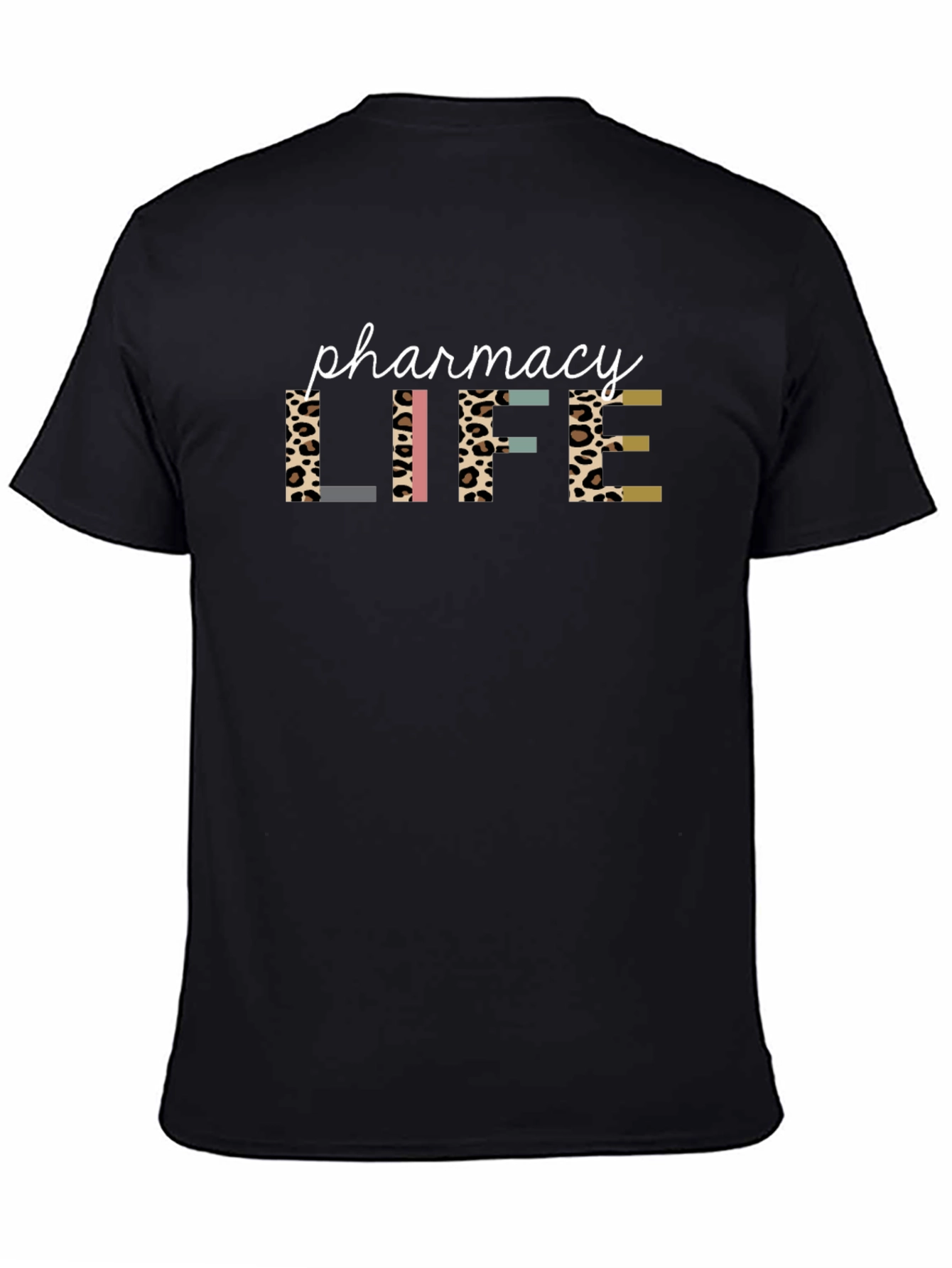 Pharmacy Life Graphic Tee Leopard Print