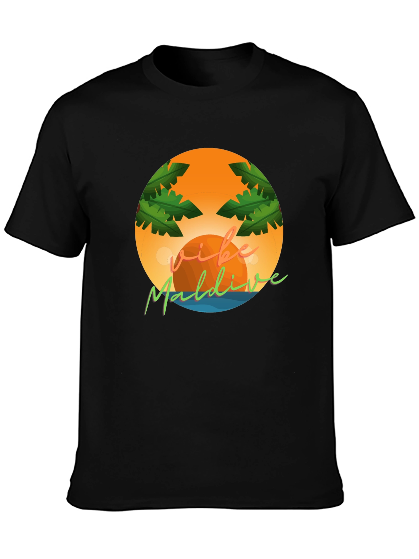 Vibe Maldives Graphic Tee - Tropical Vacation Shirt