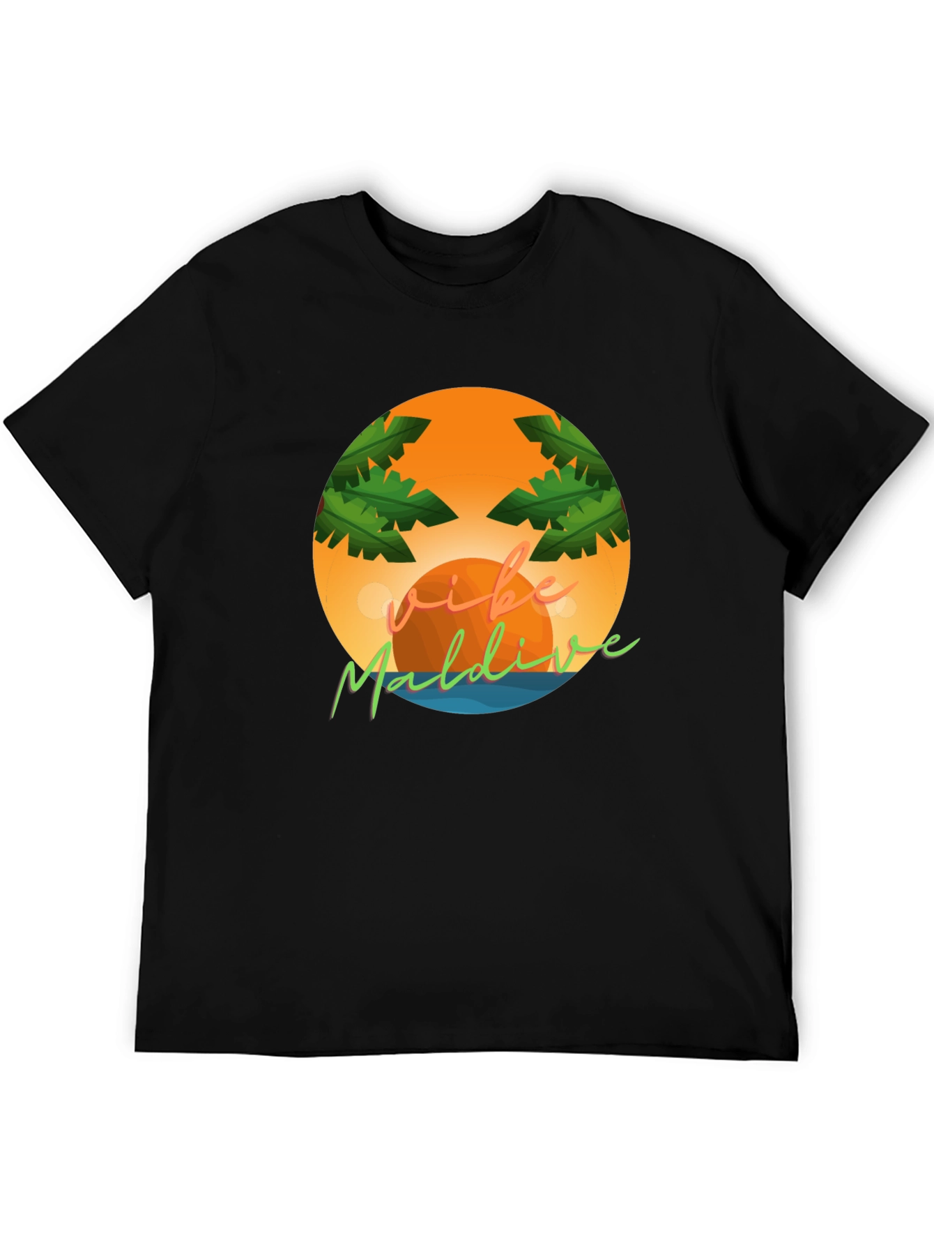 Vibe Maldives Graphic Tee - Tropical Vacation Shirt