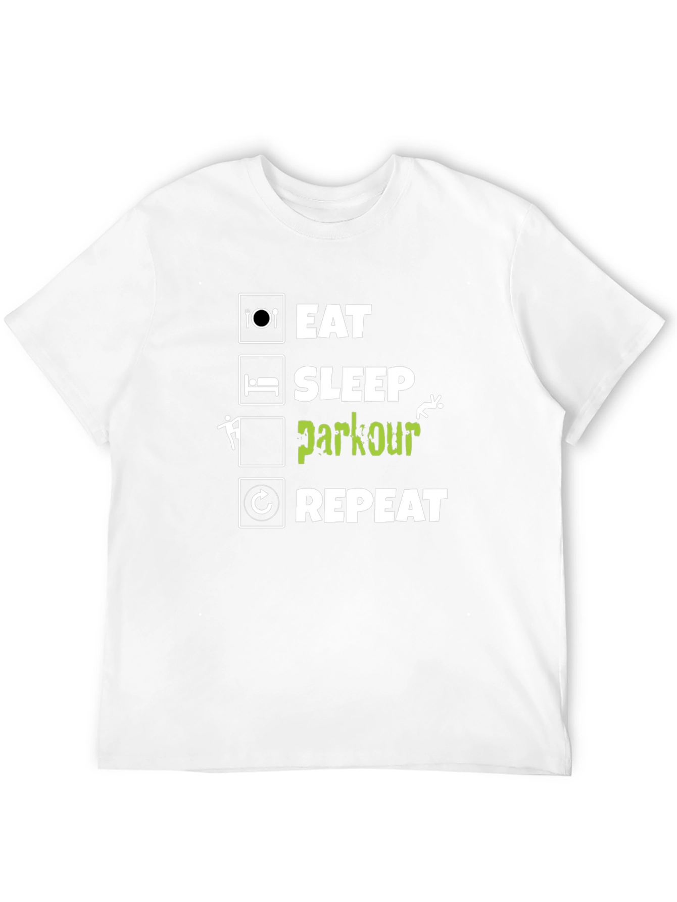 Eat Sleep Parkour Repeat Black T-Shirt