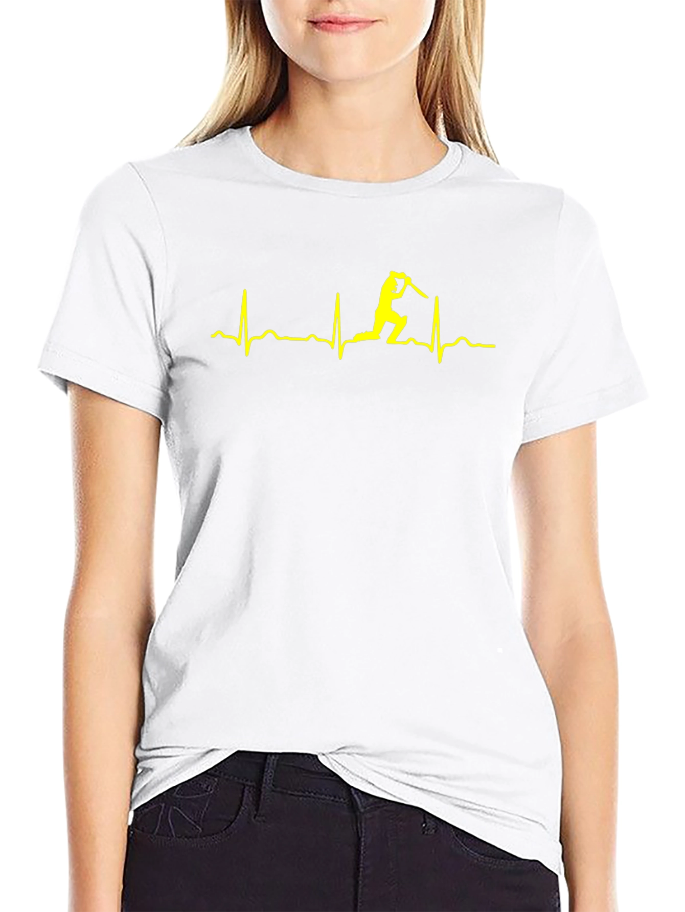 Cricket Heartbeat T-Shirt - Batting Pulse Graphic Tee