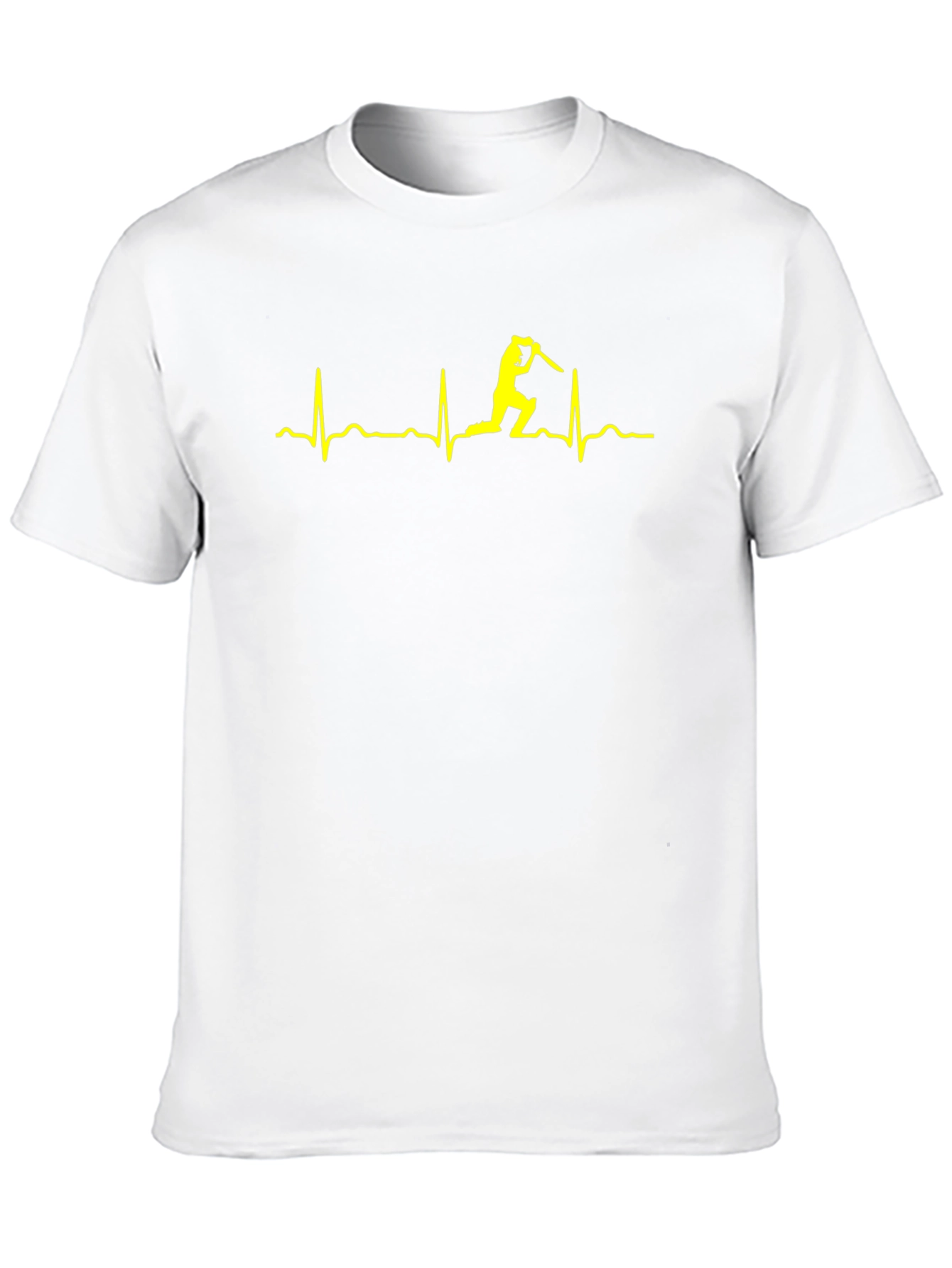 Cricket Heartbeat T-Shirt - Batting Pulse Graphic Tee