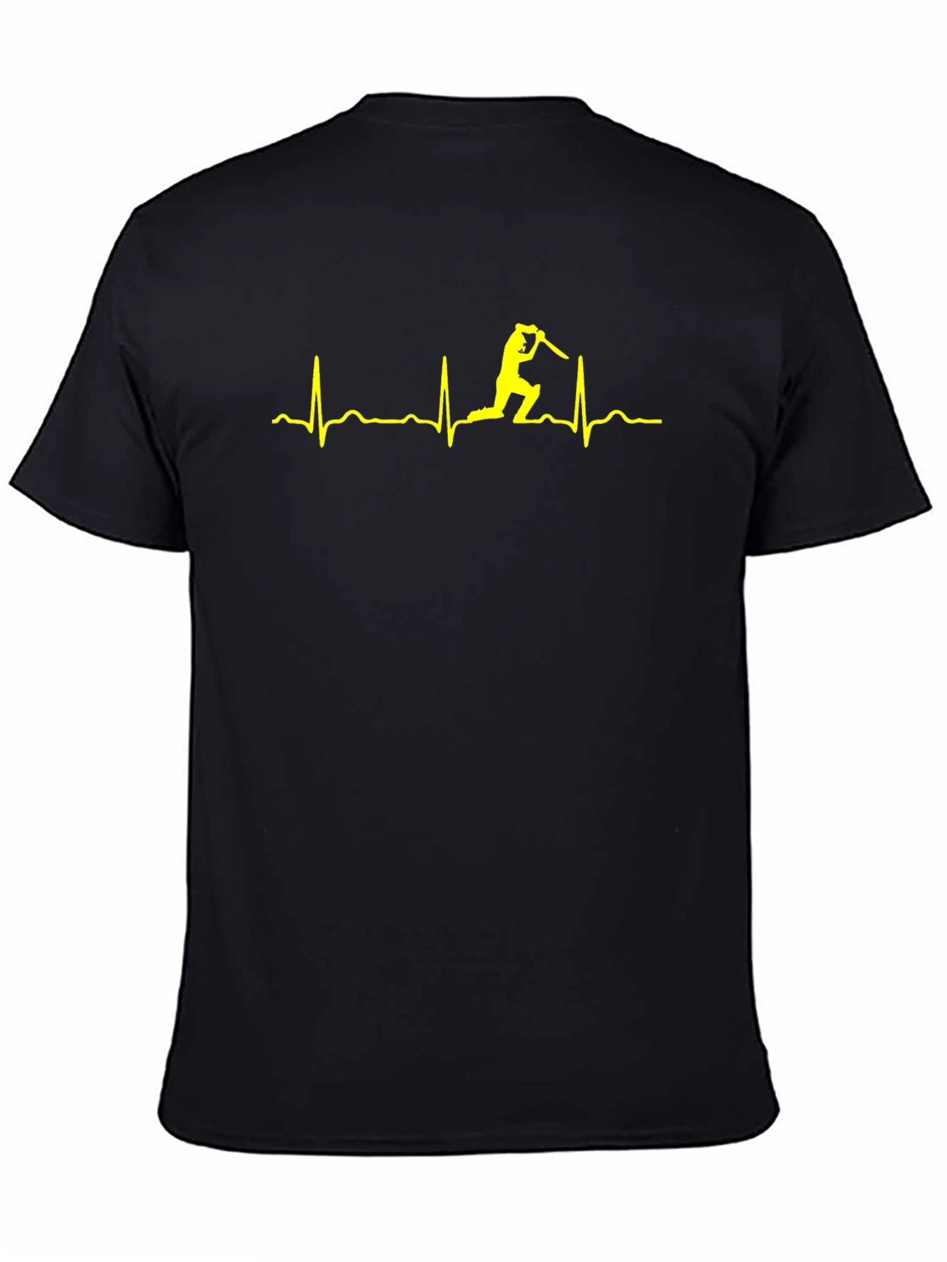 Cricket Heartbeat T-Shirt - Batting Pulse Graphic Tee