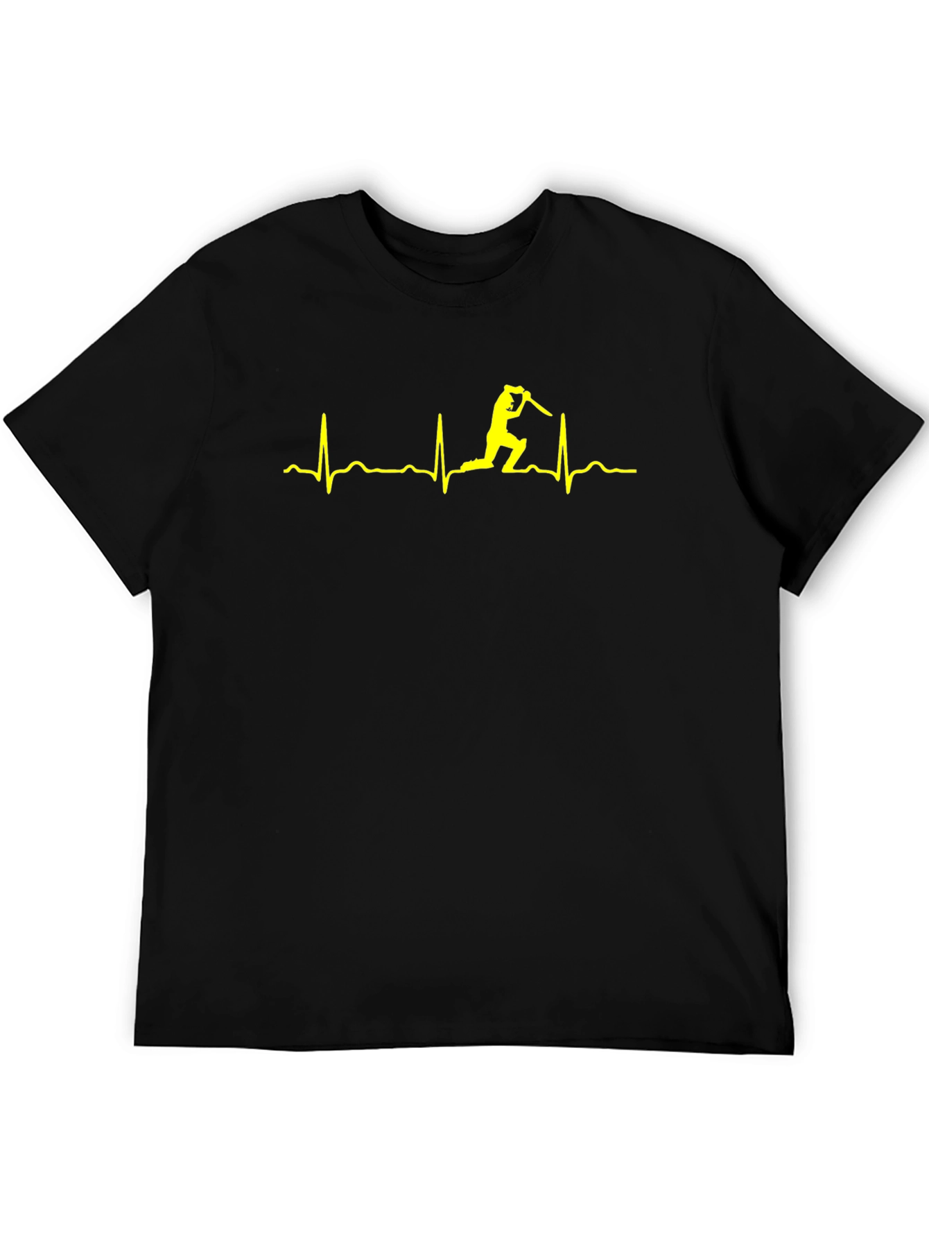 Cricket Heartbeat T-Shirt - Batting Pulse Graphic Tee