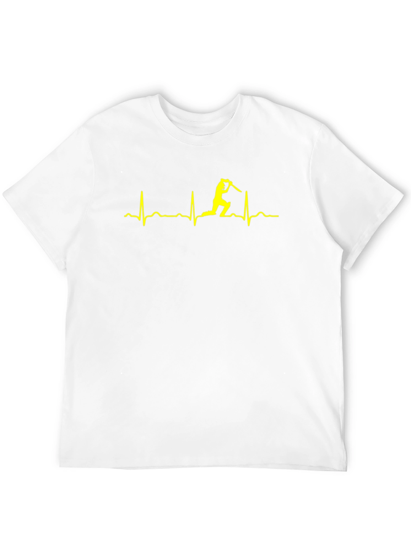 Cricket Heartbeat T-Shirt - Batting Pulse Graphic Tee