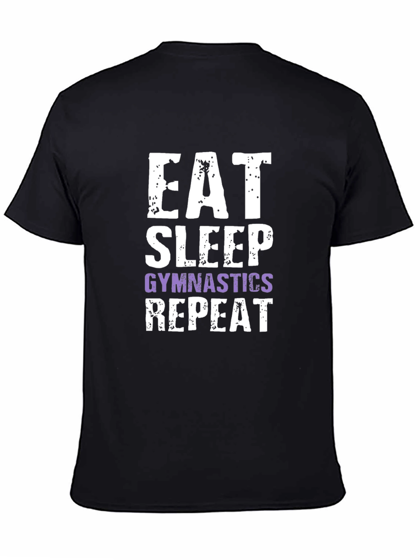 Eat Sleep Gymnastics Repeat Black T-Shirt