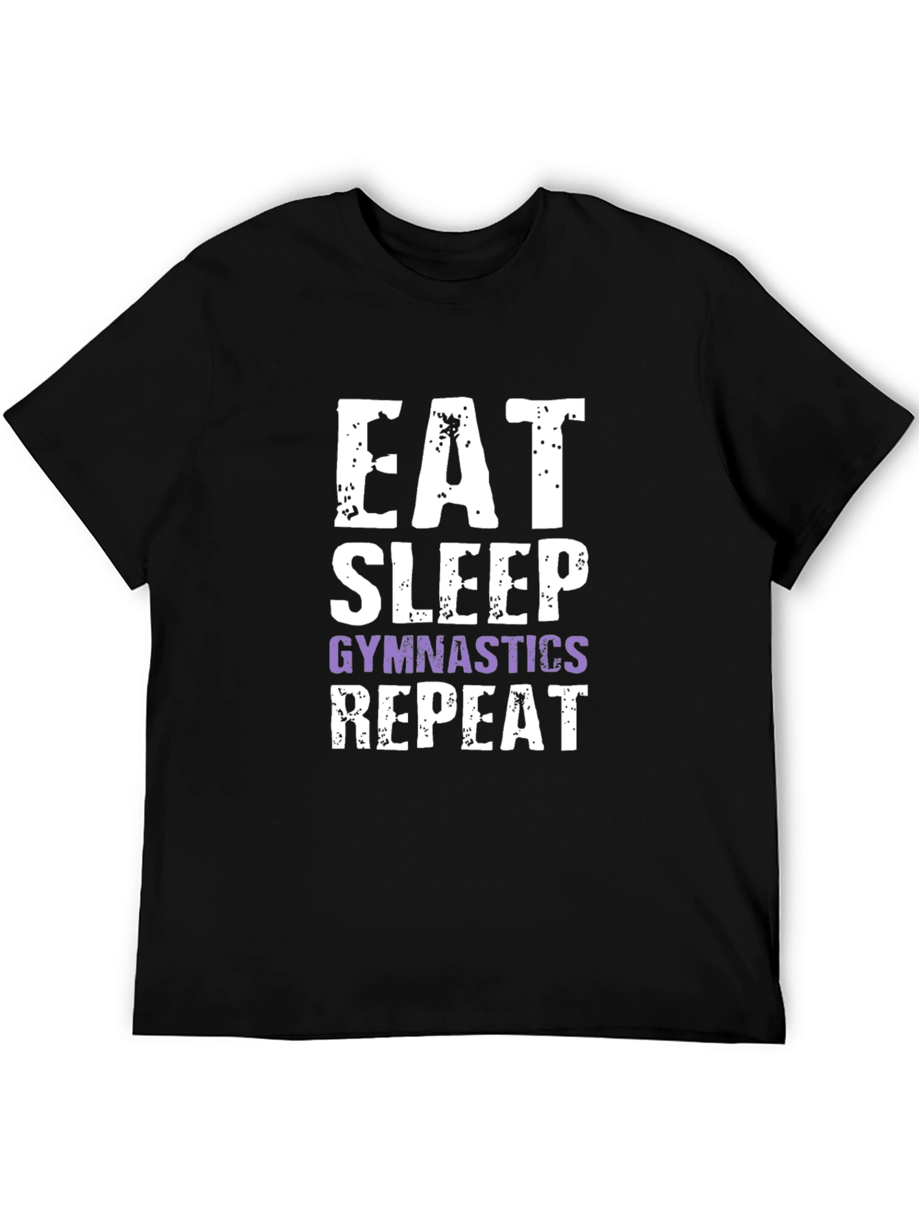 Eat Sleep Gymnastics Repeat Black T-Shirt