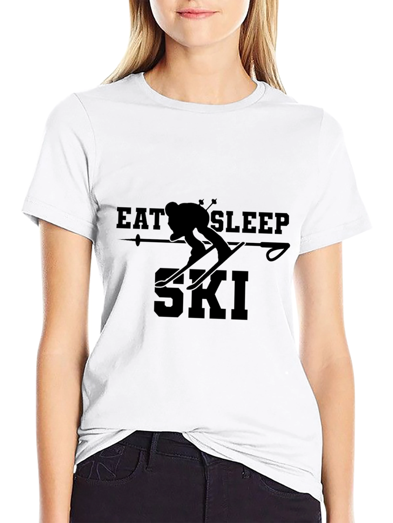 Eat Sleep Ski T-Shirt - Skiing Apparel