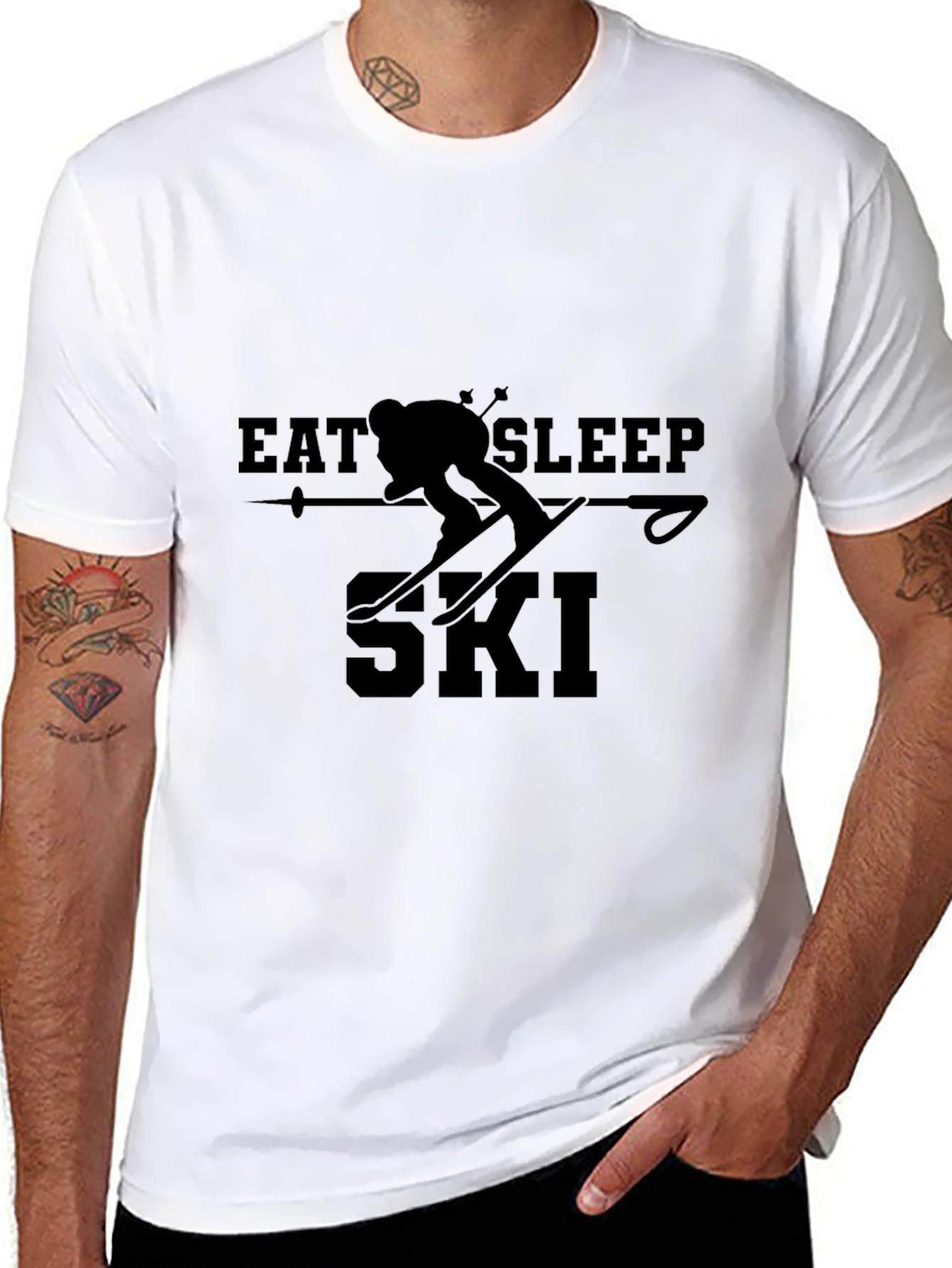 Eat Sleep Ski T-Shirt - Skiing Apparel