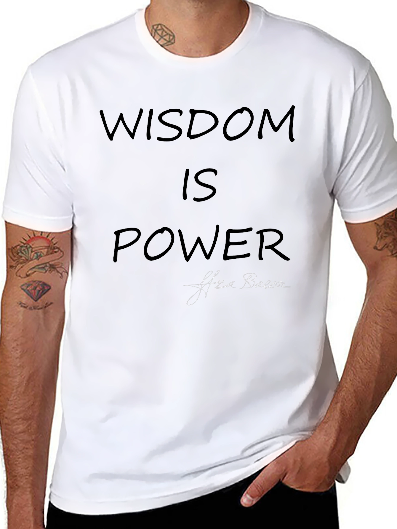 Wisdom Is Power Graphic Tee - Soft Cotton Blend