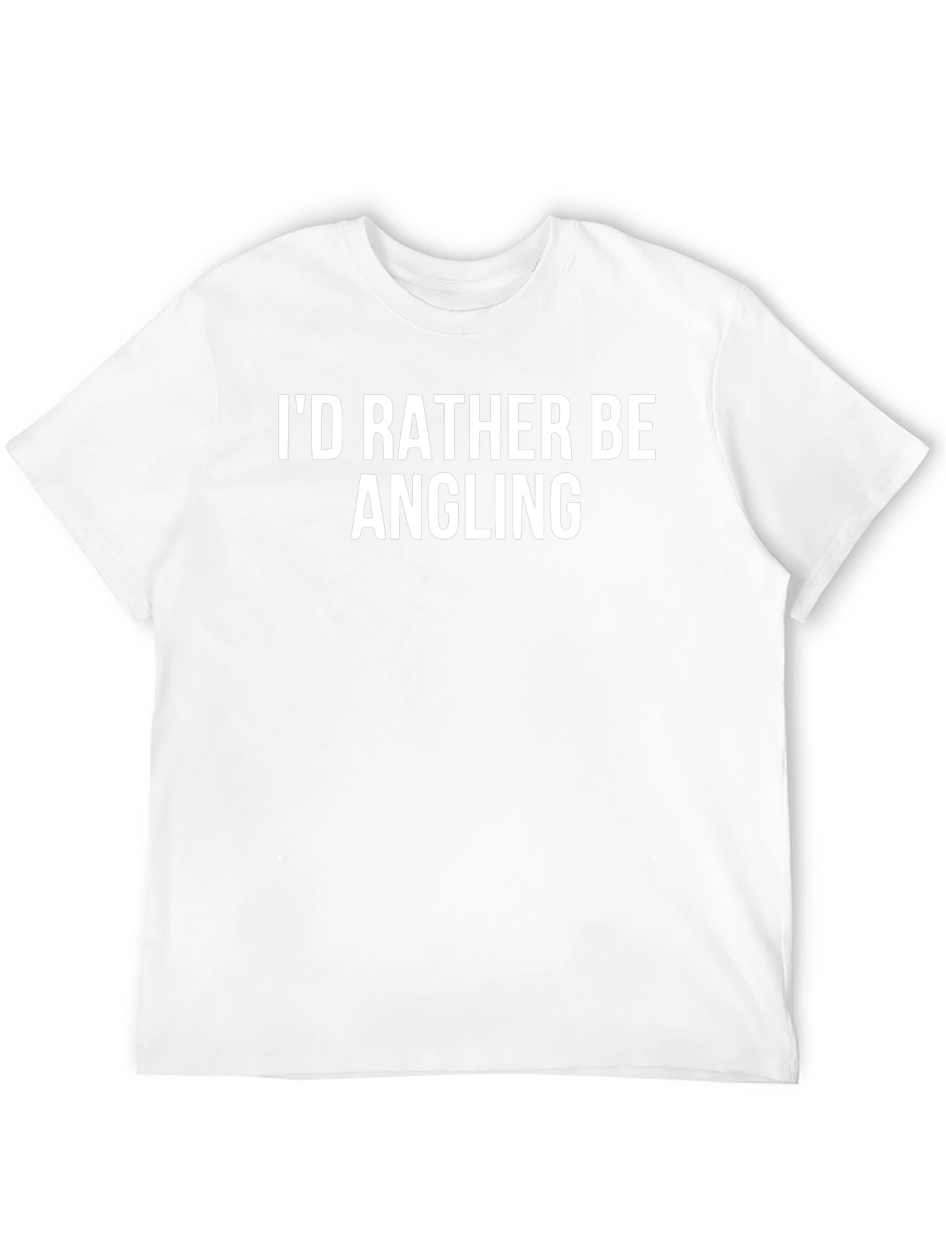 Id Rather Be Angling Black T-Shirt