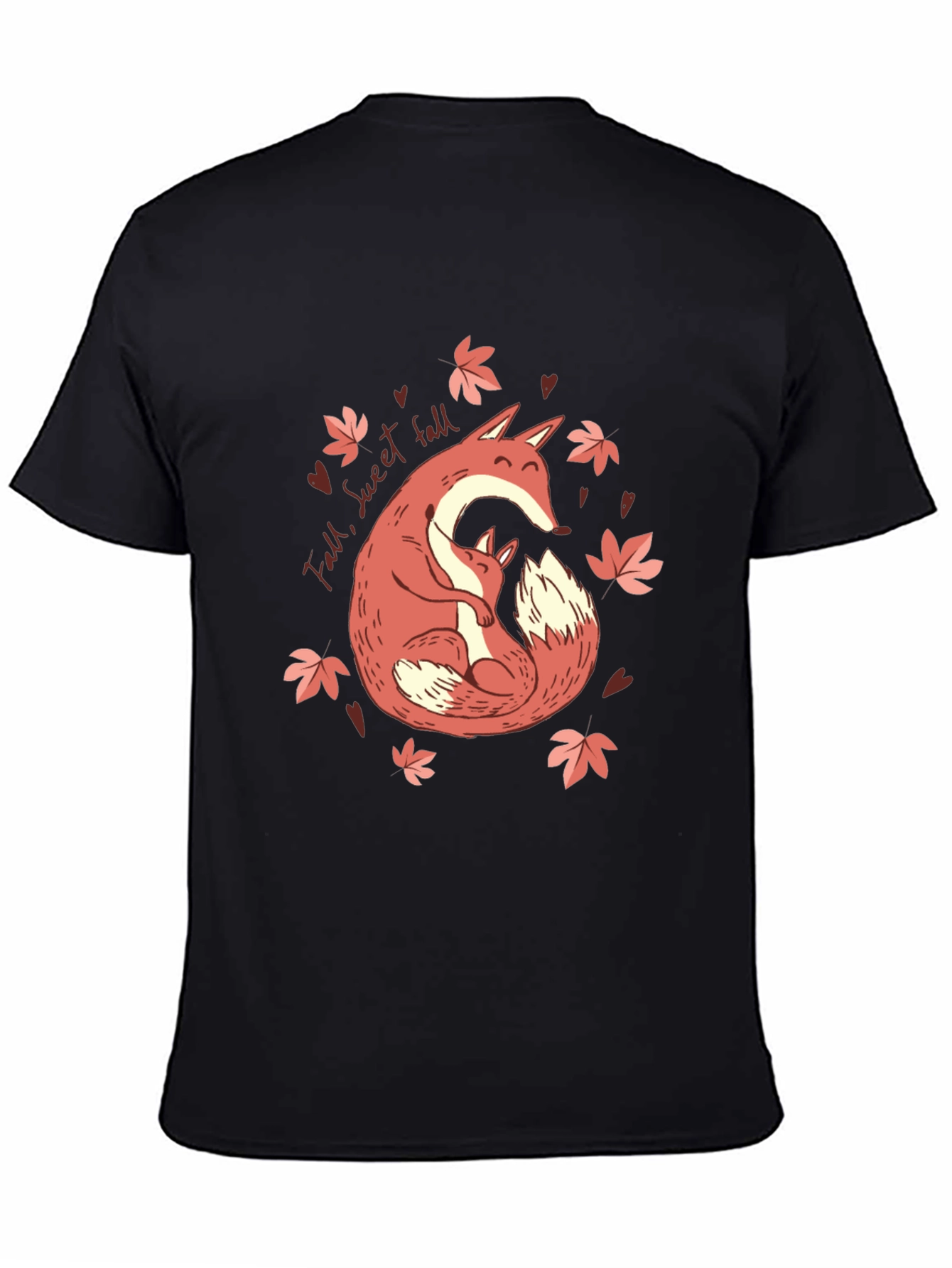 Fall Fox Hug T-Shirt - Sweet Autumn Comfort