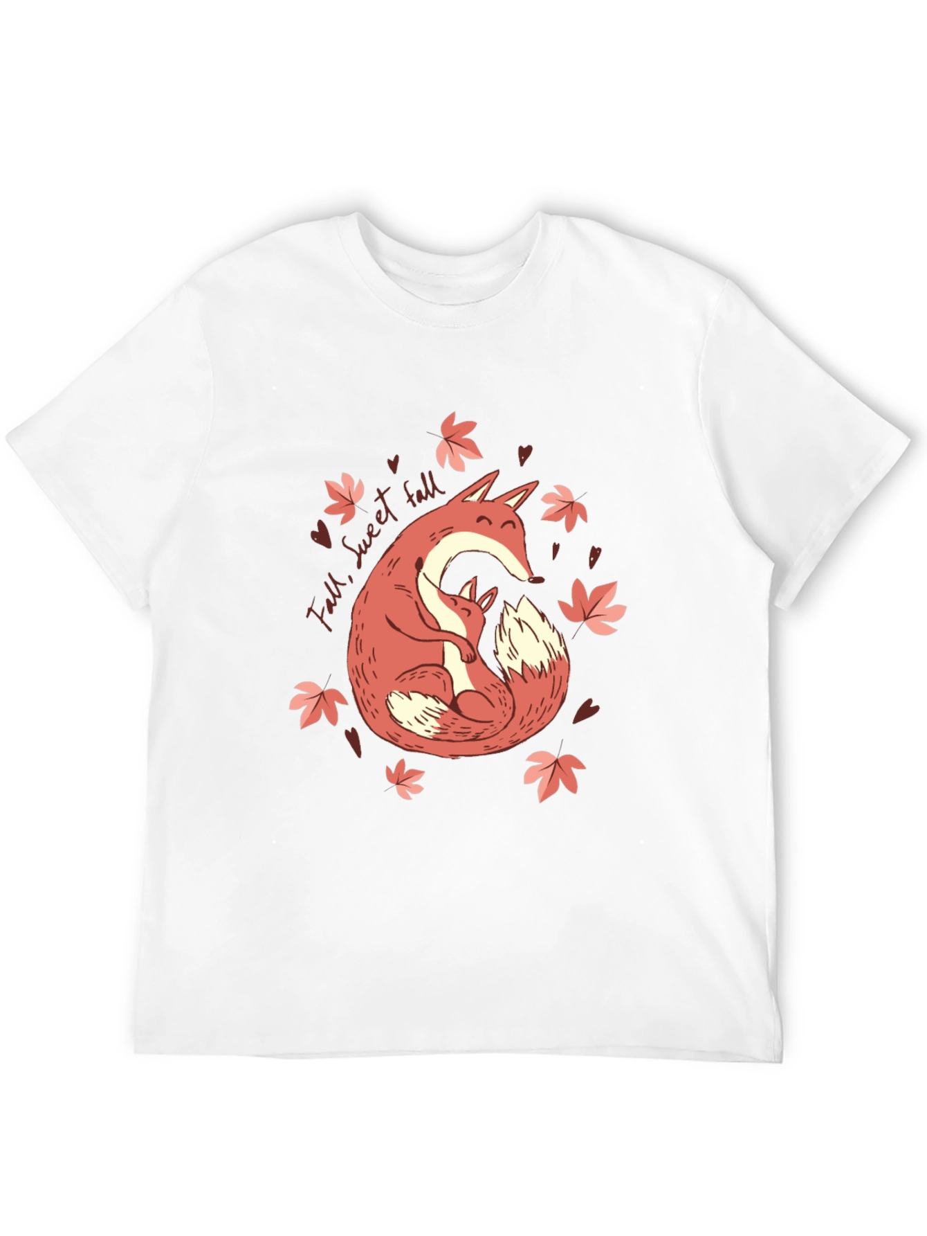 Fall Fox Hug T-Shirt - Sweet Autumn Comfort