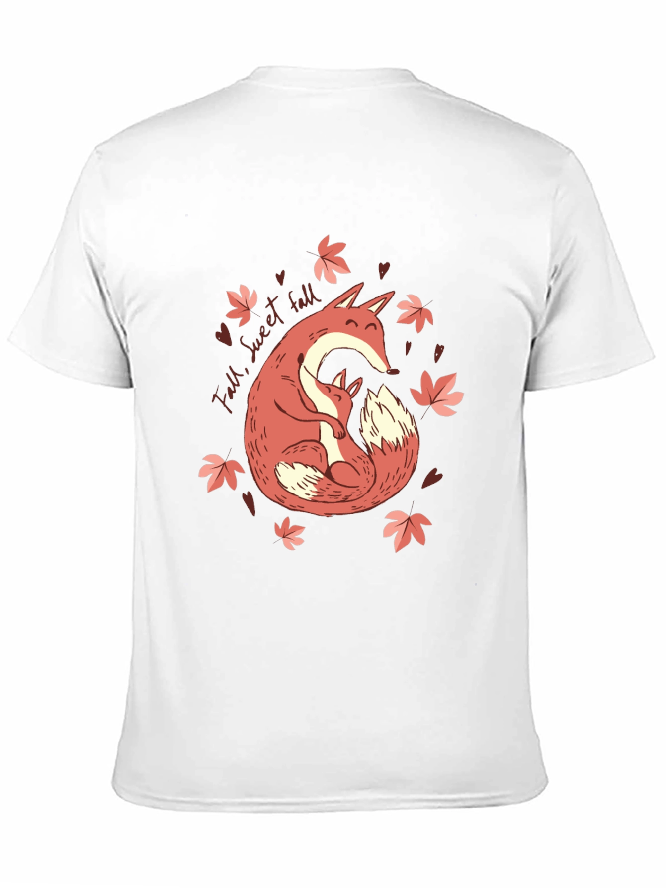 Fall Fox Hug T-Shirt - Sweet Autumn Comfort