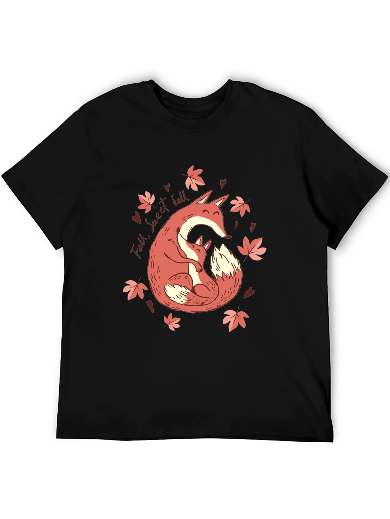 Fall Fox Hug T-Shirt - Sweet Autumn Comfort
