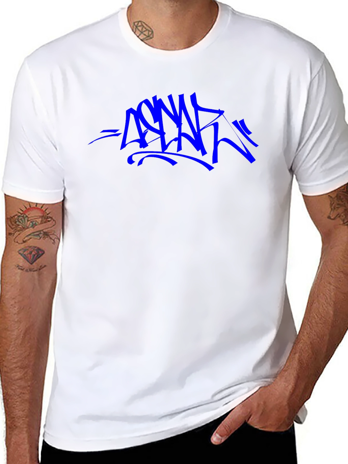 Graffiti Style Graphic Black T-Shirt