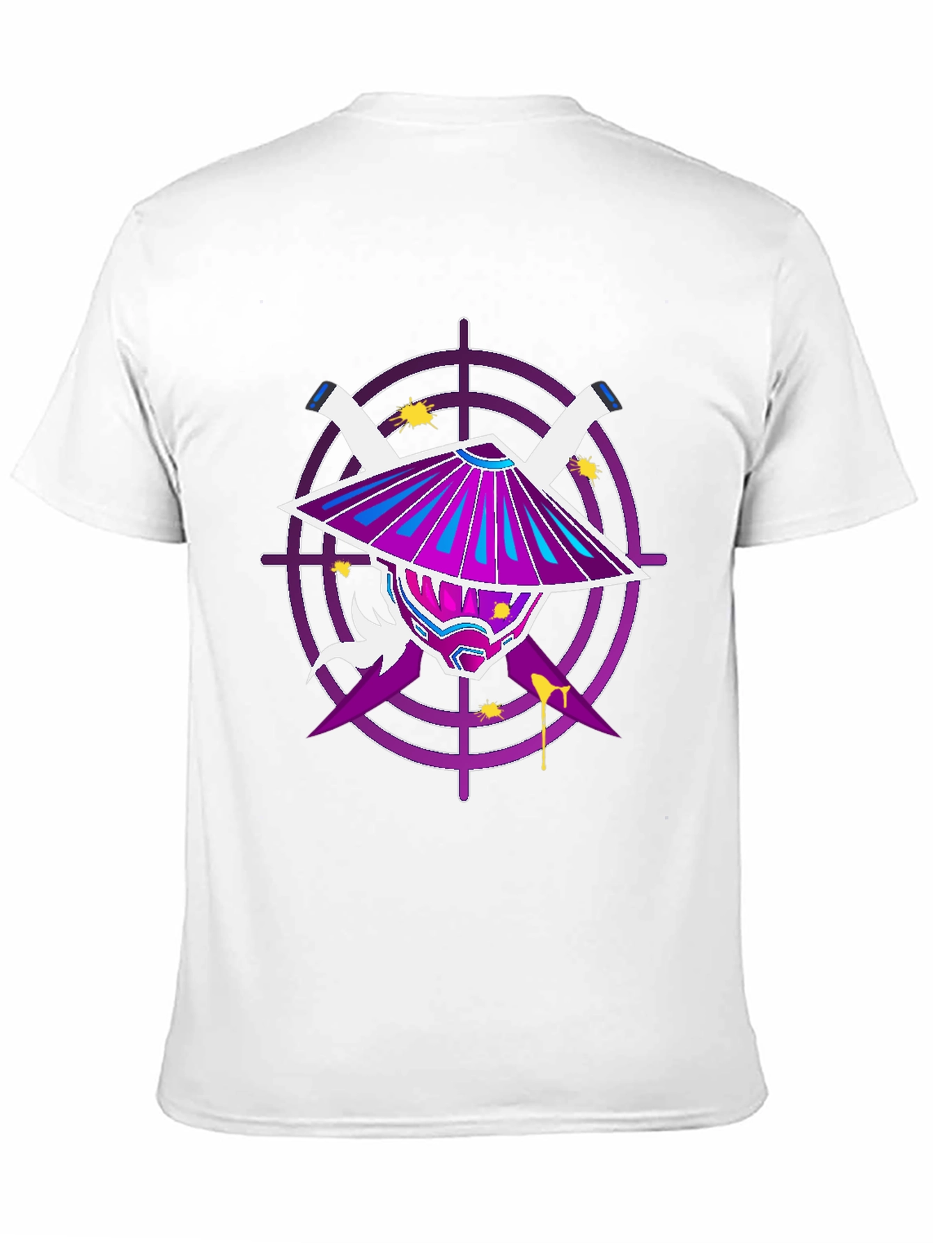 Samurai Mask Graphic Tee - Mens Black T-Shirt
