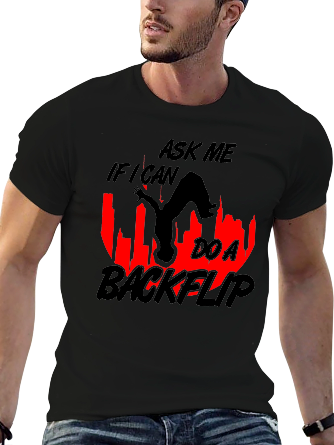 Backflip Graphic T-Shirt - Ask Me If I Can!