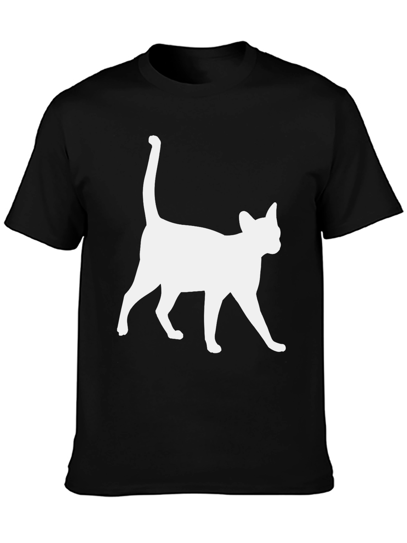 Cool Cat Silhouette Black T-Shirt