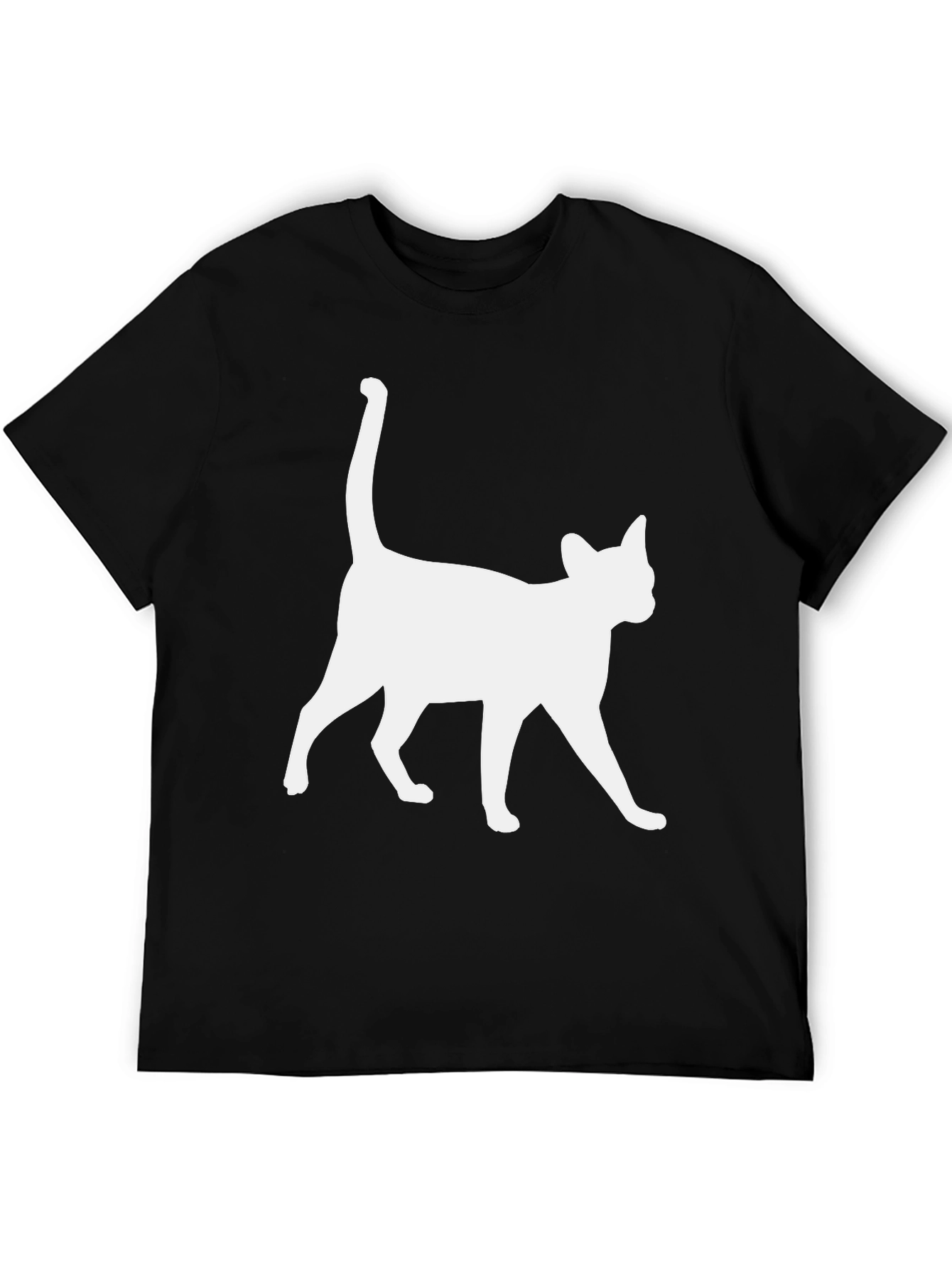 Cool Cat Silhouette Black T-Shirt