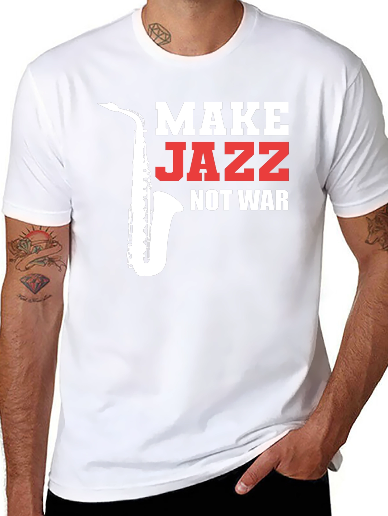 Make Jazz Not War Graphic Tee