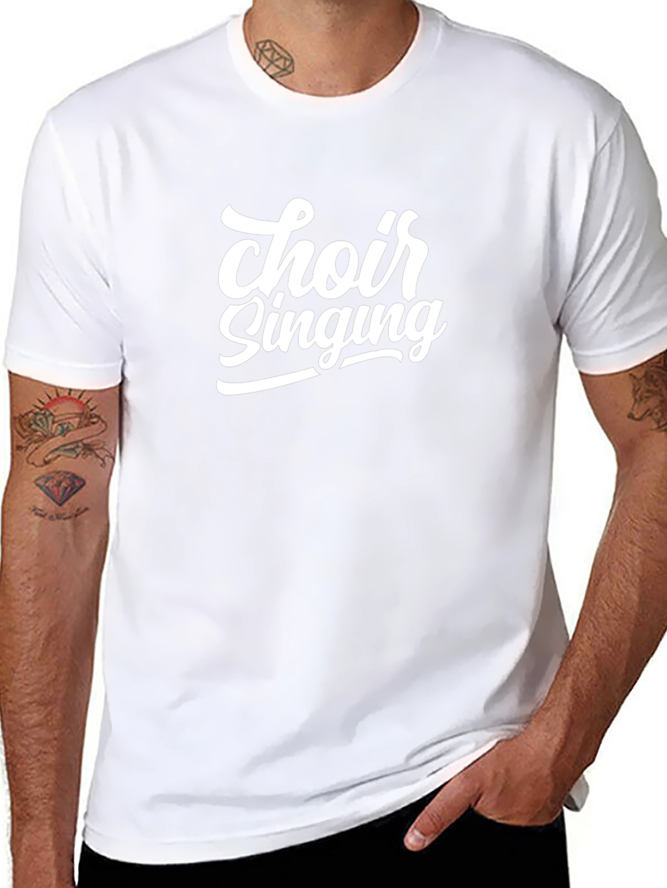 Choir Singing Black T-Shirt