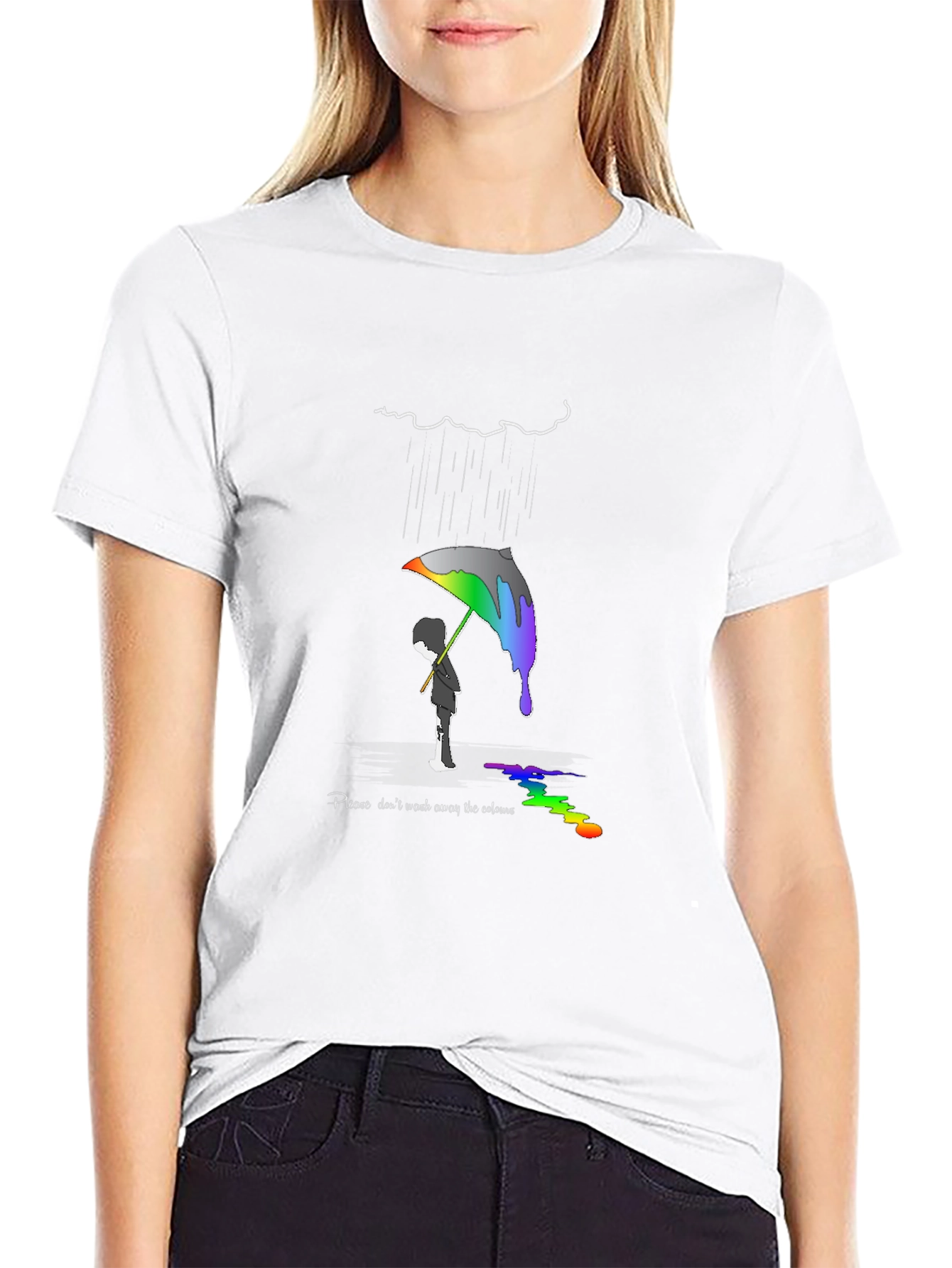 Colorful Rainbow Umbrella T-Shirt