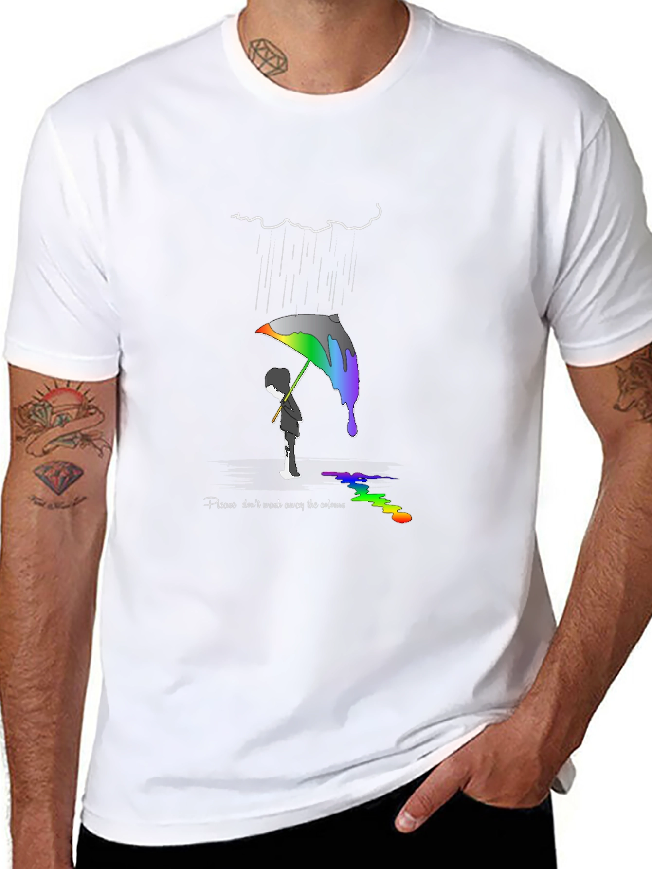 Colorful Rainbow Umbrella T-Shirt