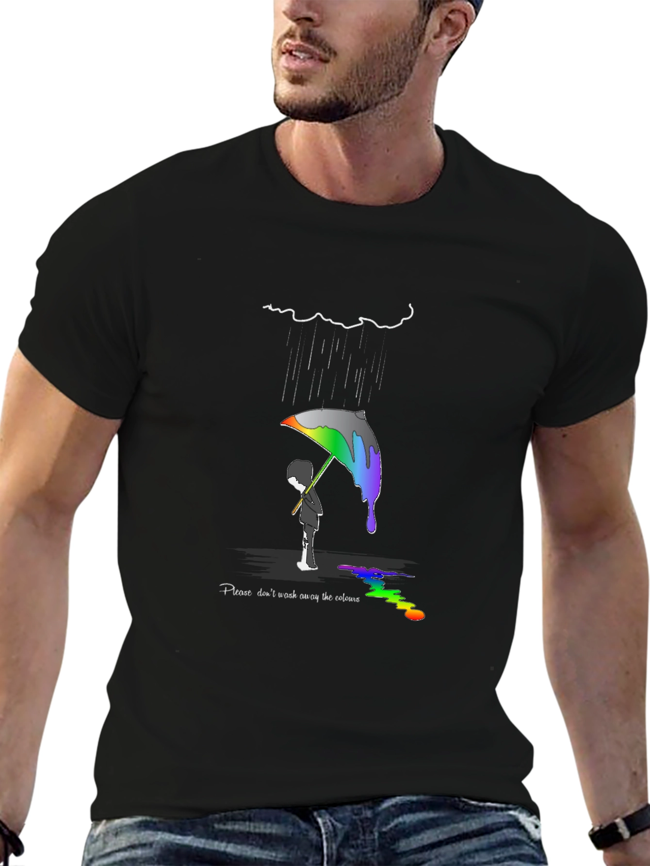 Colorful Rainbow Umbrella T-Shirt