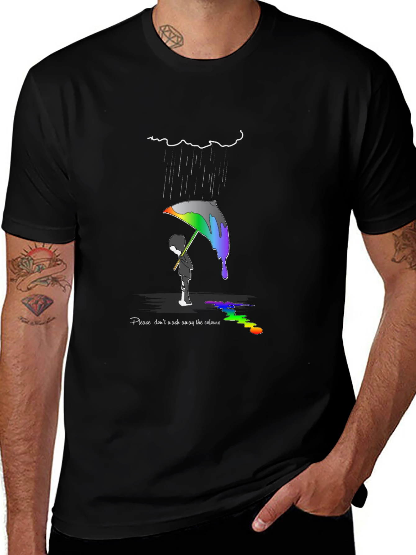Colorful Rainbow Umbrella T-Shirt