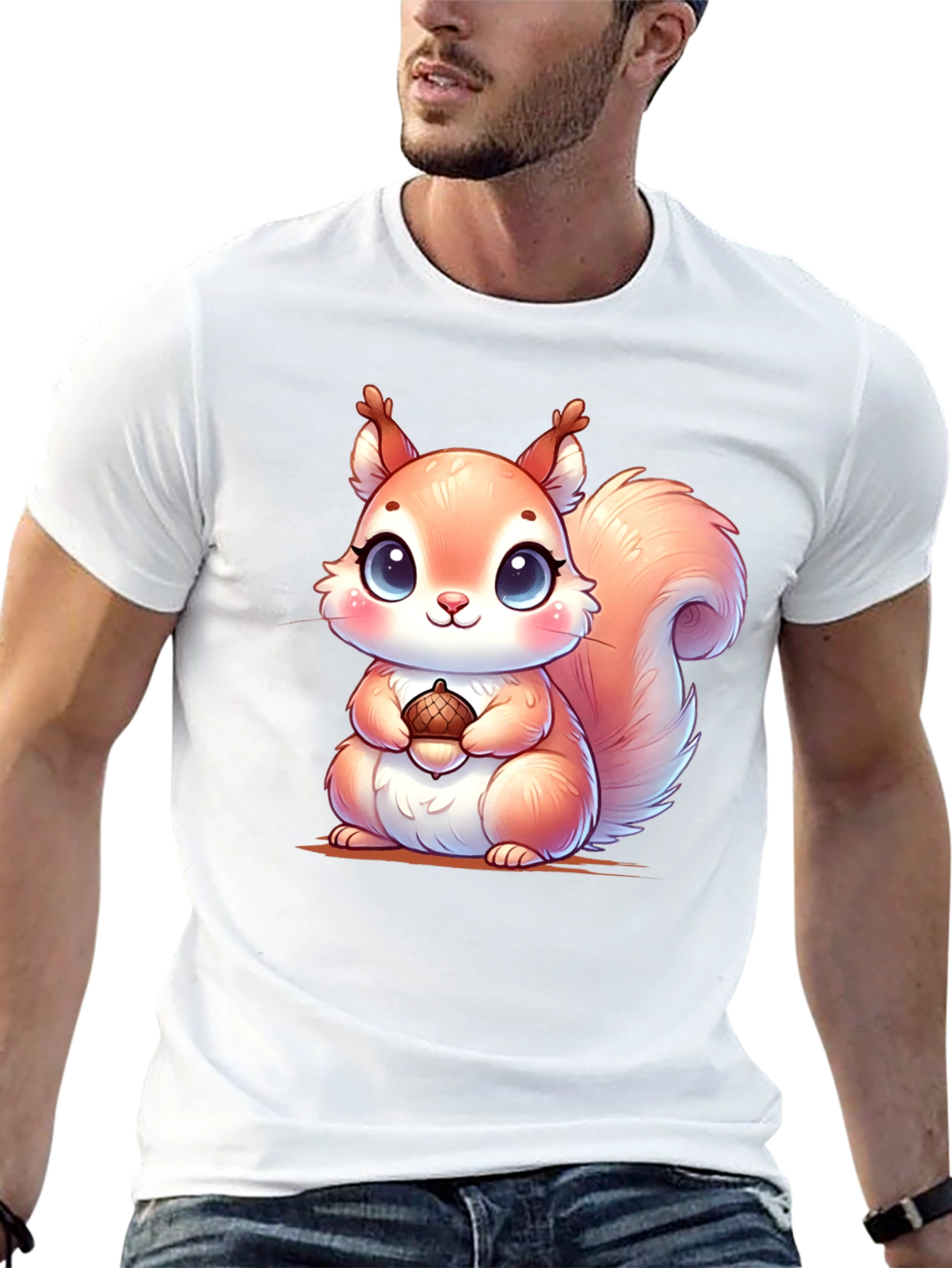 Cute Squirrel Graphic T-Shirt - Soft Cotton Tee