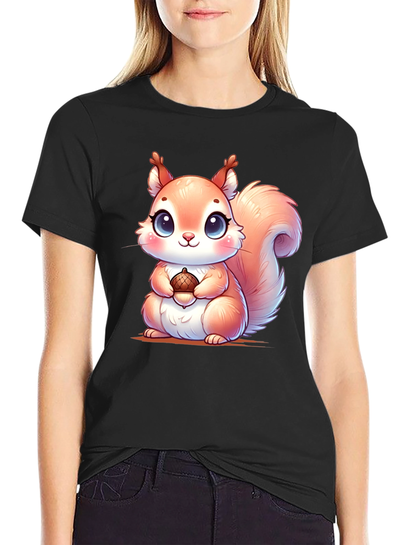 Cute Squirrel Graphic T-Shirt - Soft Cotton Tee