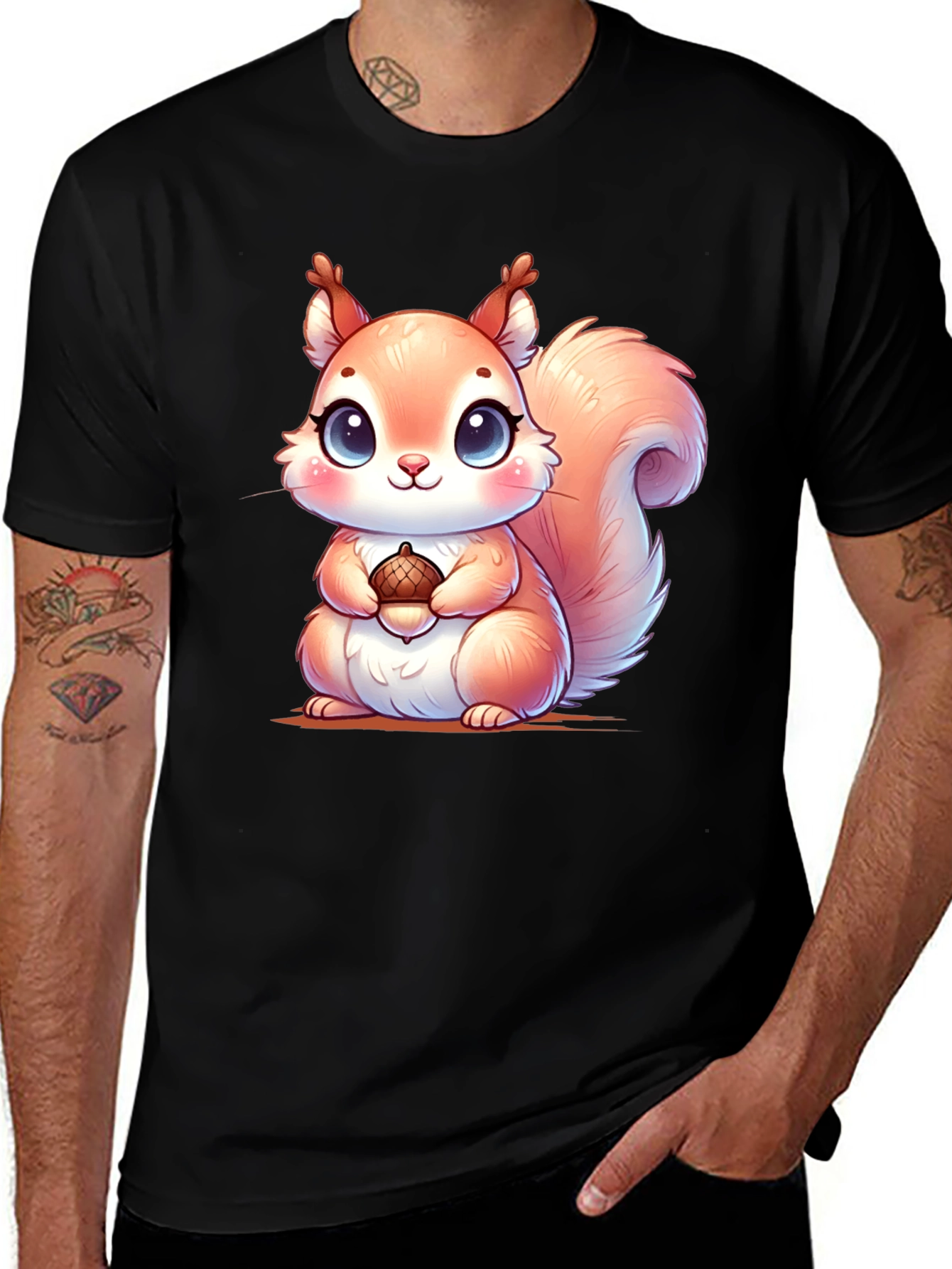Cute Squirrel Graphic T-Shirt - Soft Cotton Tee