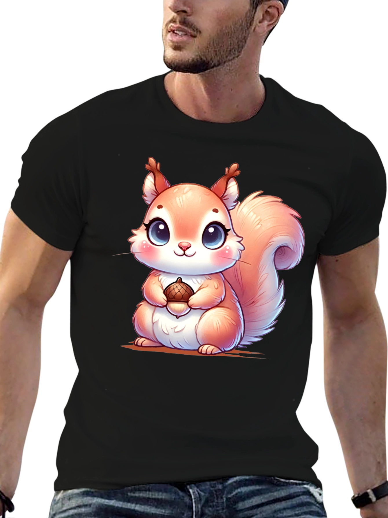 Cute Squirrel Graphic T-Shirt - Soft Cotton Tee