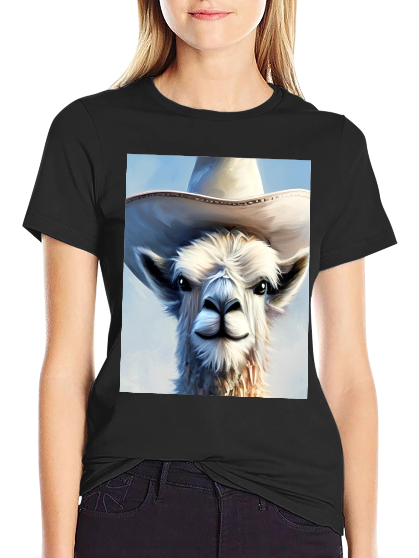 Cool Llama Cowboy T-Shirt