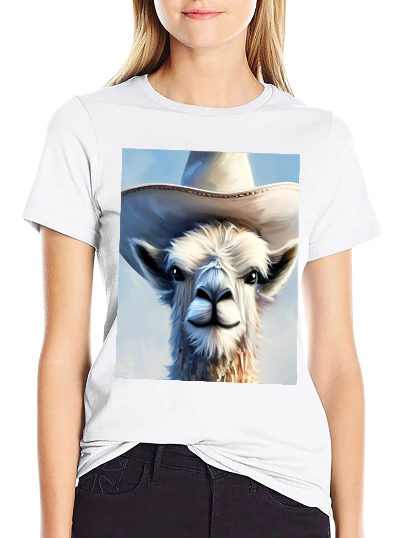 Cool Llama Cowboy T-Shirt