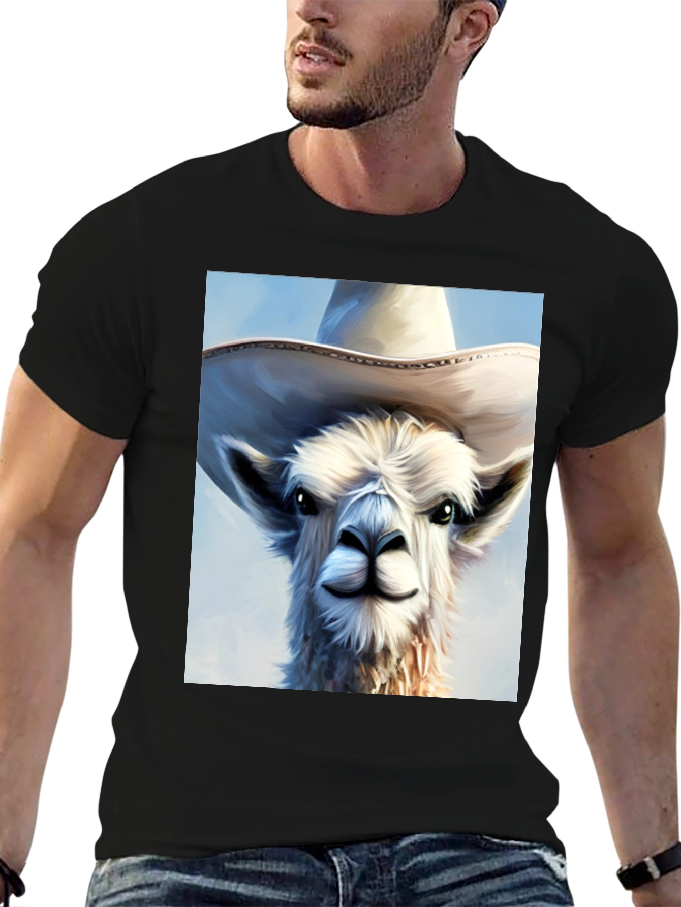 Cool Llama Cowboy T-Shirt