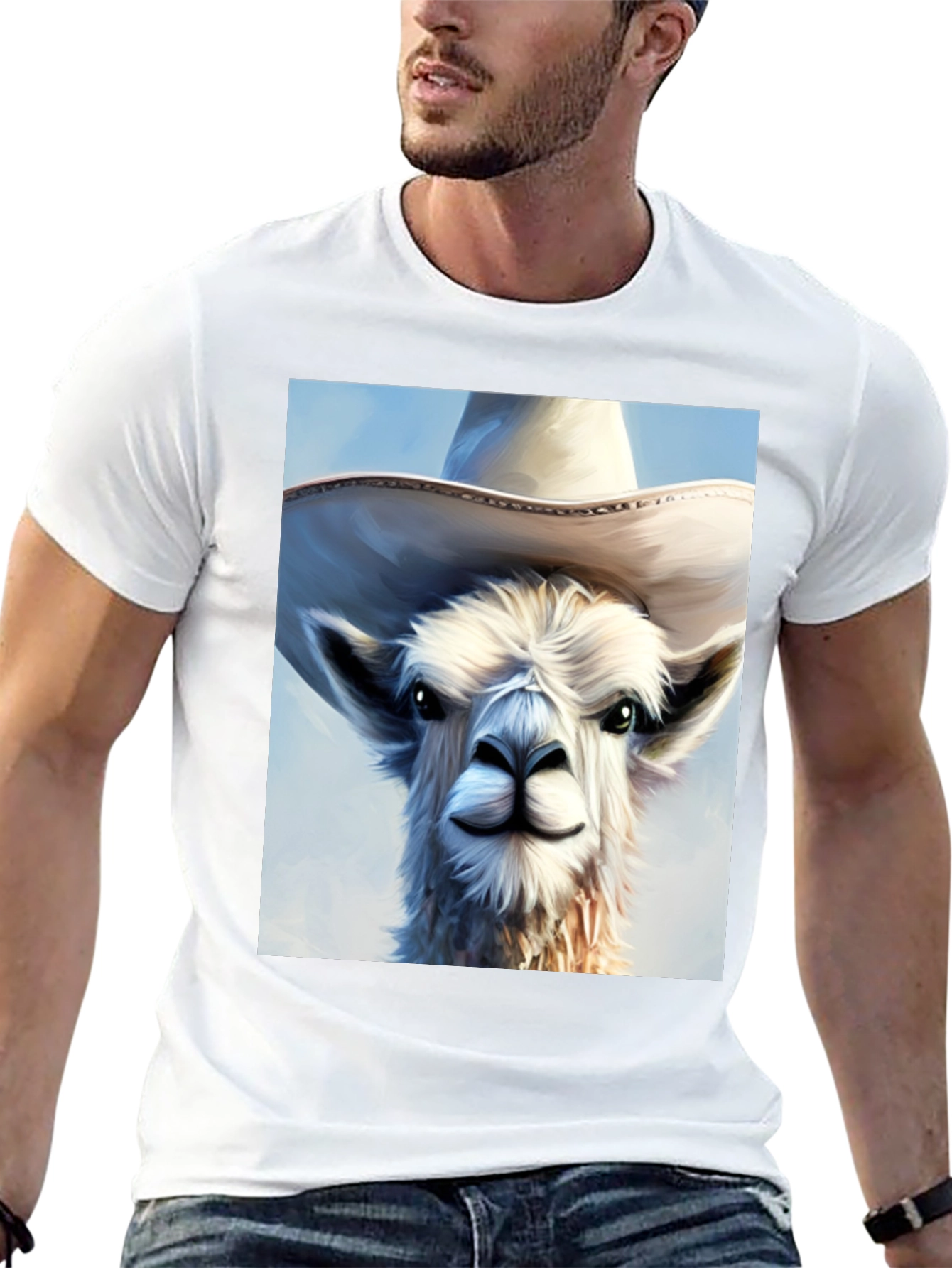 Cool Llama Cowboy T-Shirt