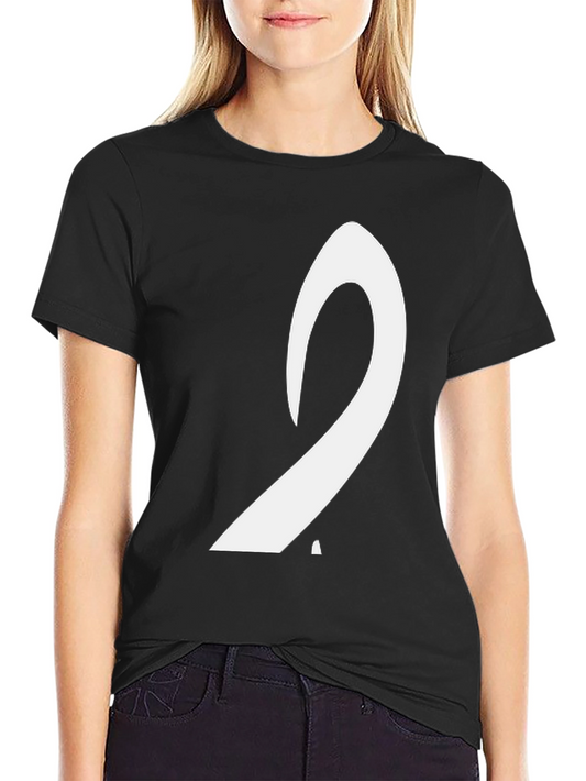 Mens Black T-Shirt with White Arabic Letter Design