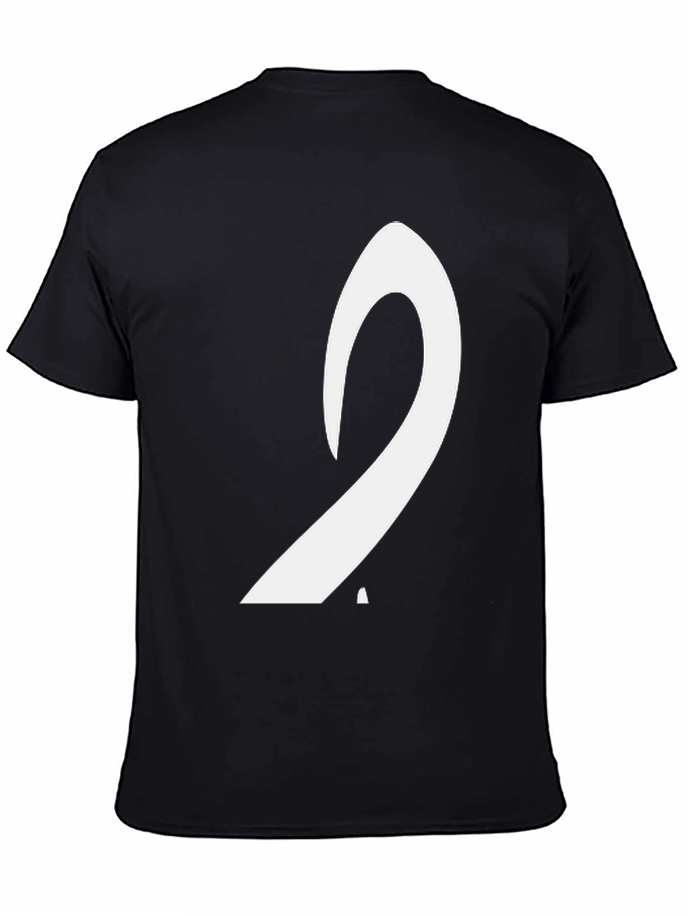 Mens Black T-Shirt with White Arabic Letter Design