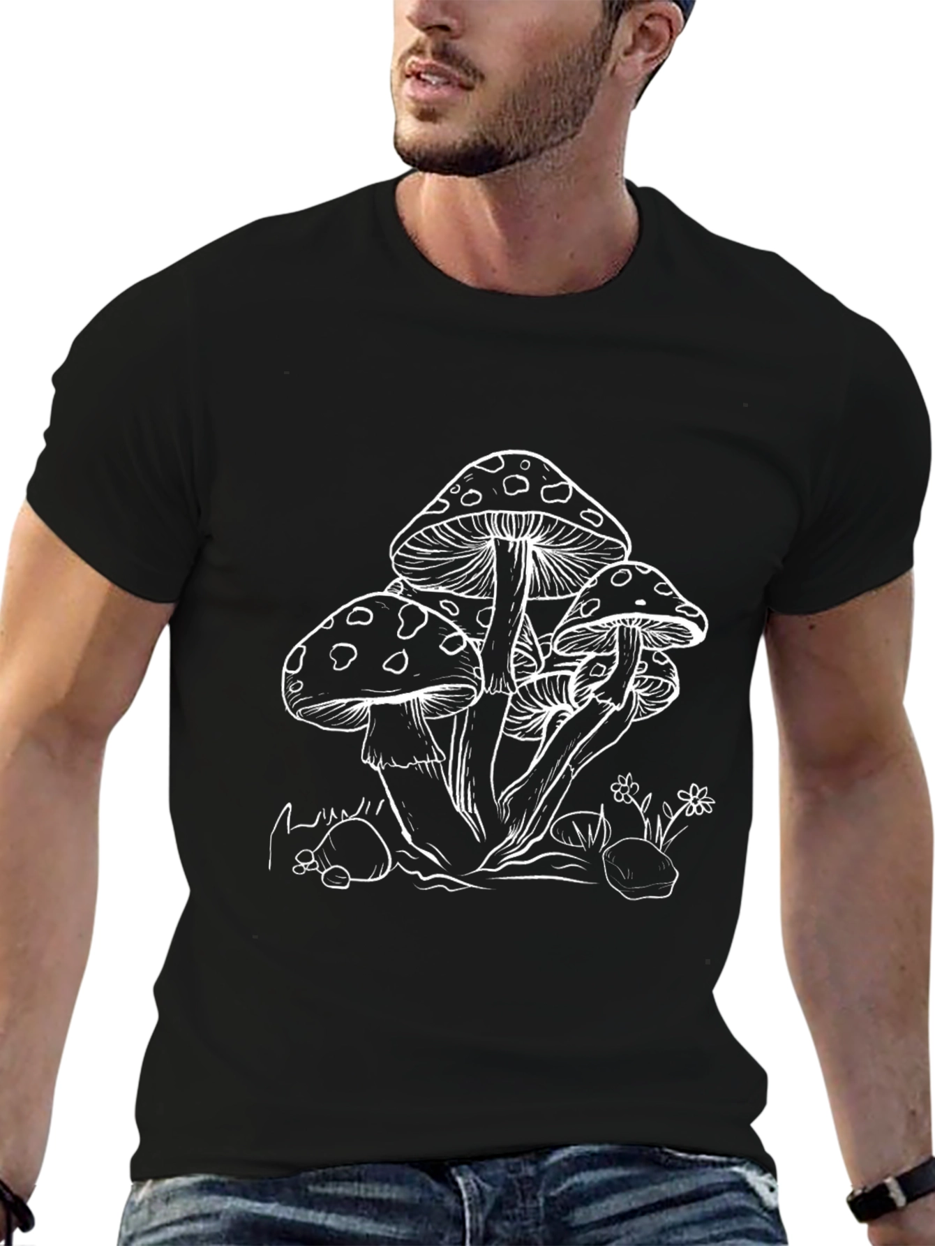 Mushroom Graphic Tee - Nature Inspired Design
