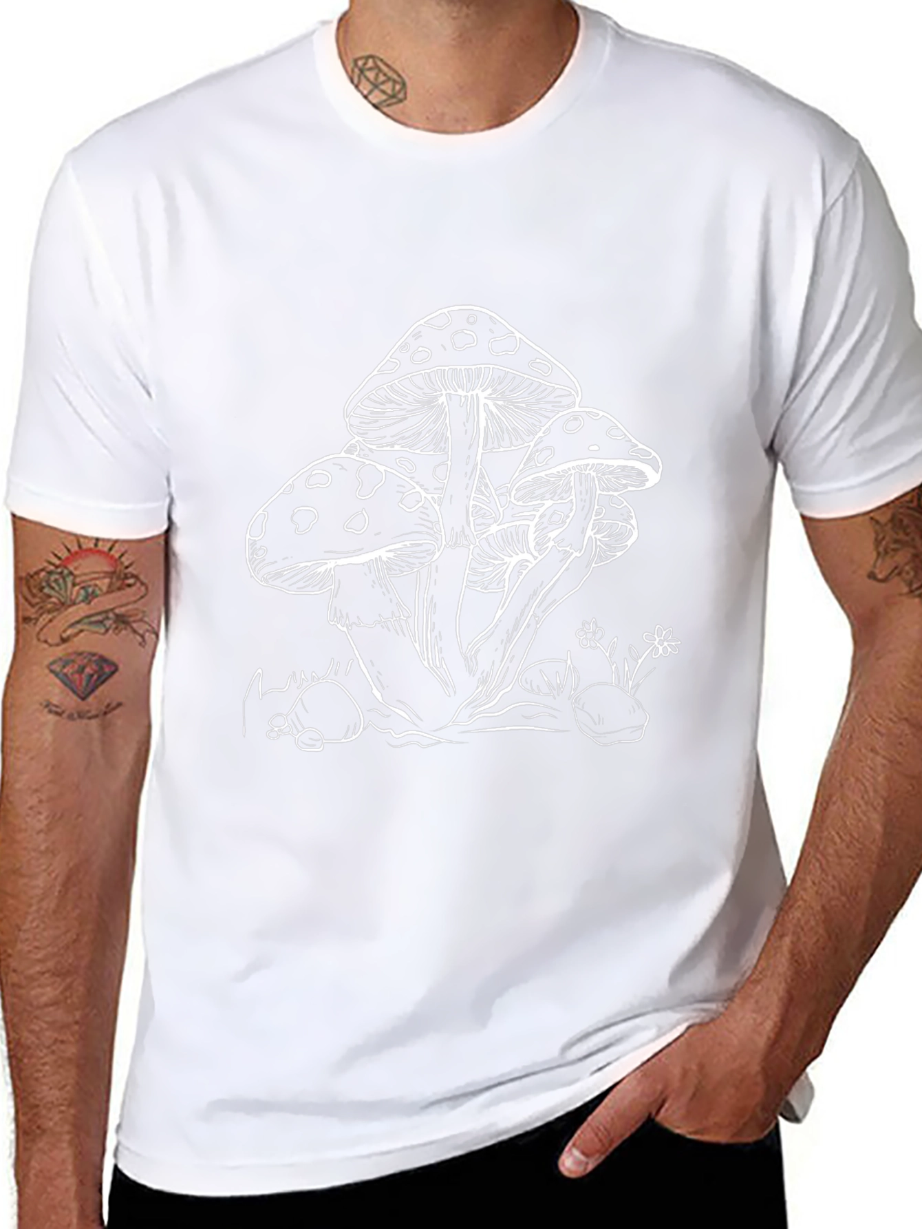Mushroom Graphic Tee - Nature Inspired Design