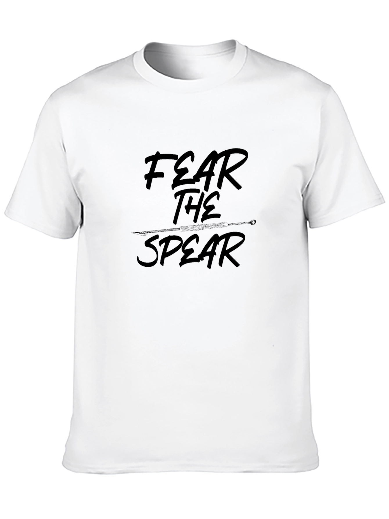 Fear The Spear Black Graphic Tee