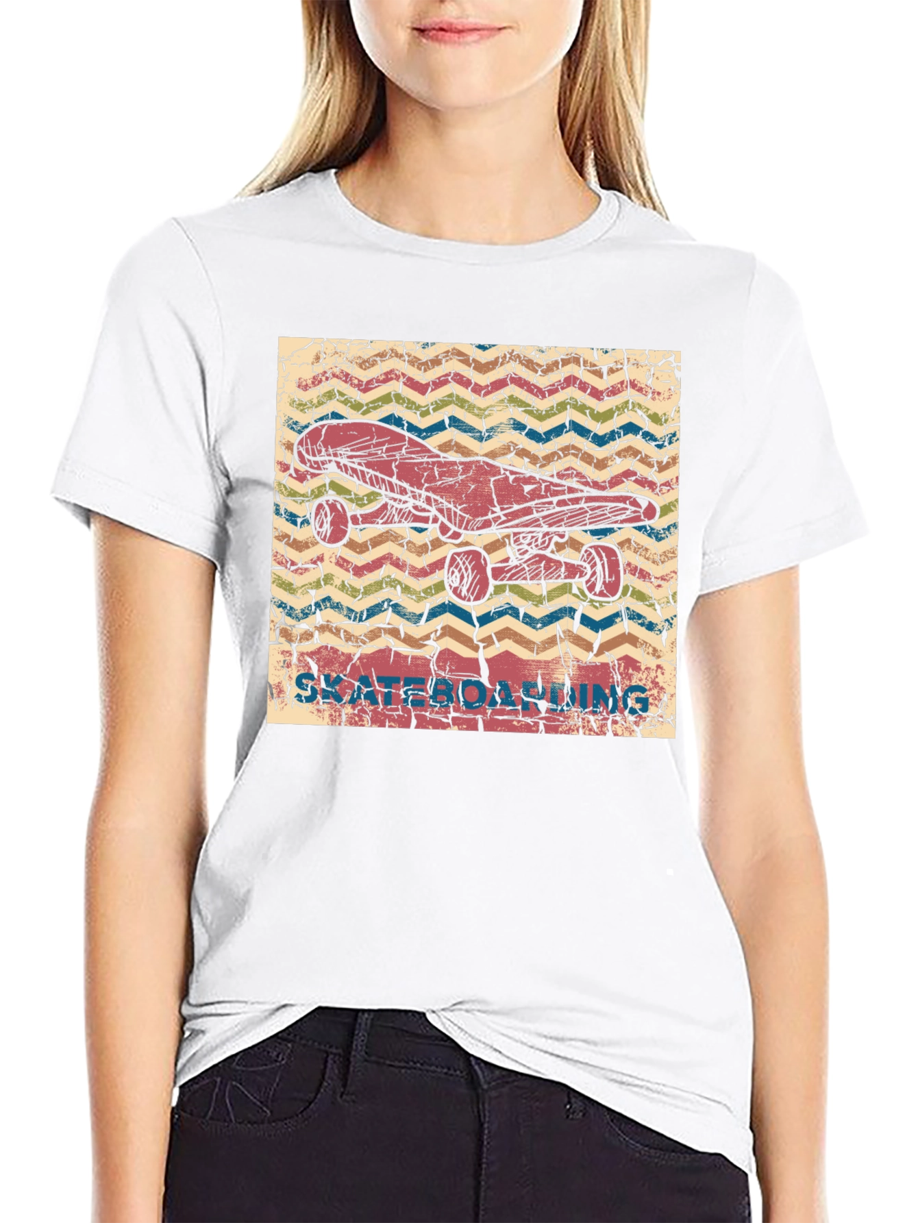 Skateboarding Graphic Tee - Retro Style