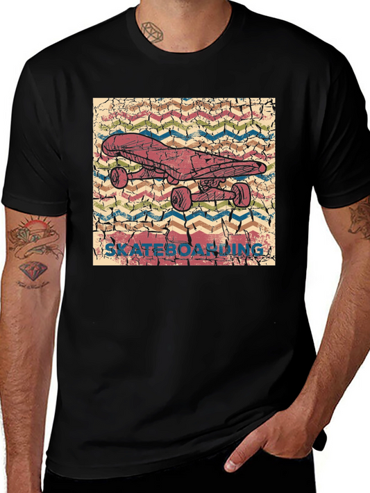Skateboarding Graphic Tee - Retro Style