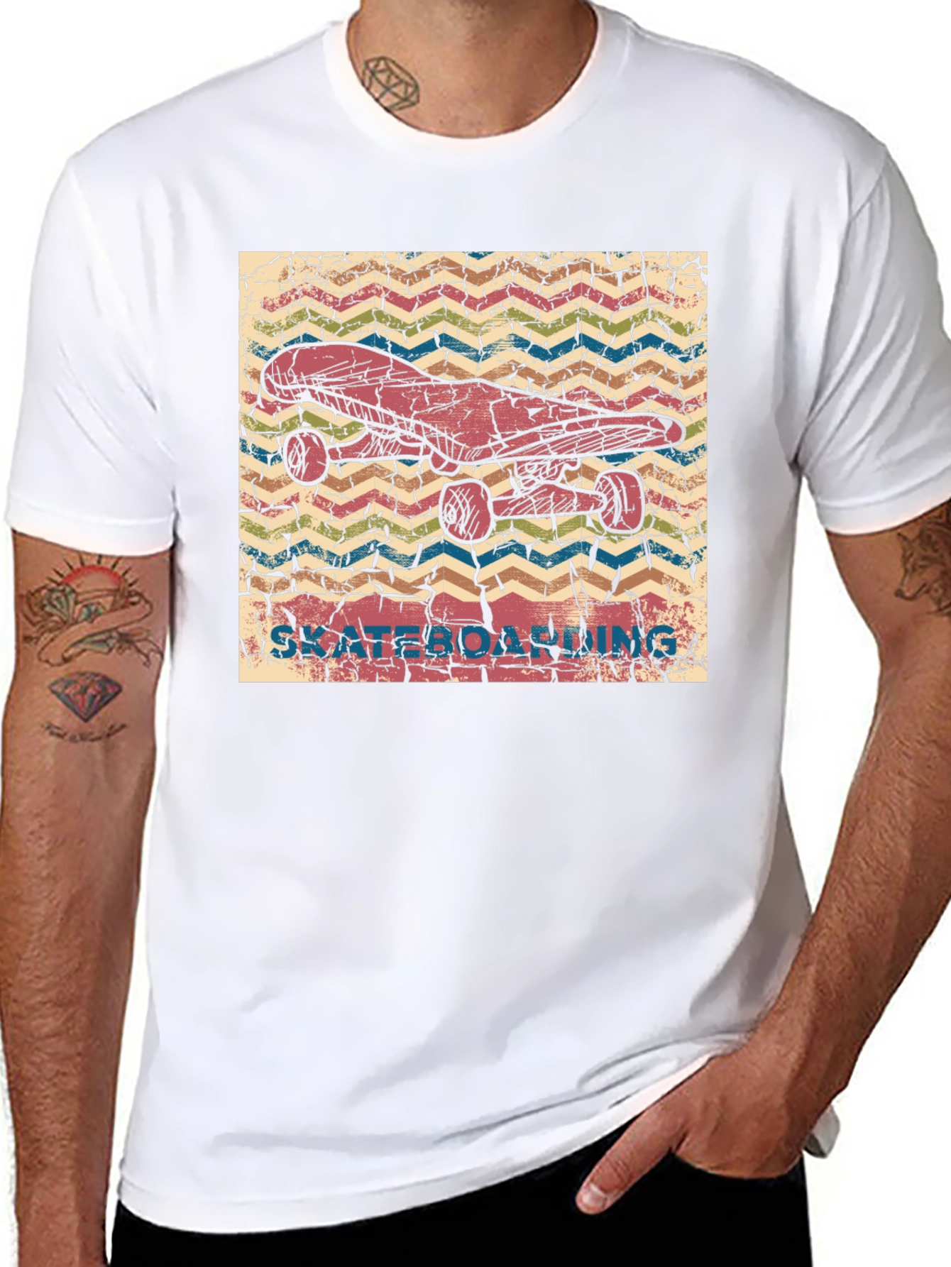Skateboarding Graphic Tee - Retro Style