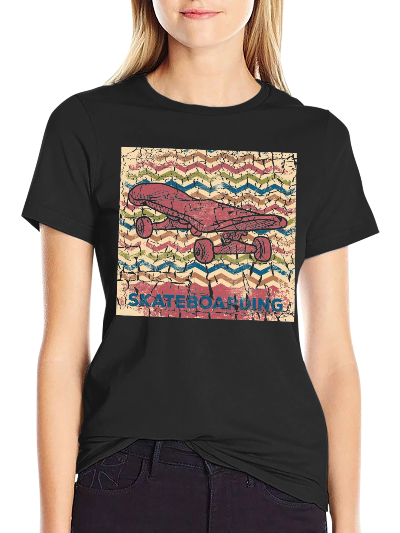 Skateboarding Graphic Tee - Retro Style