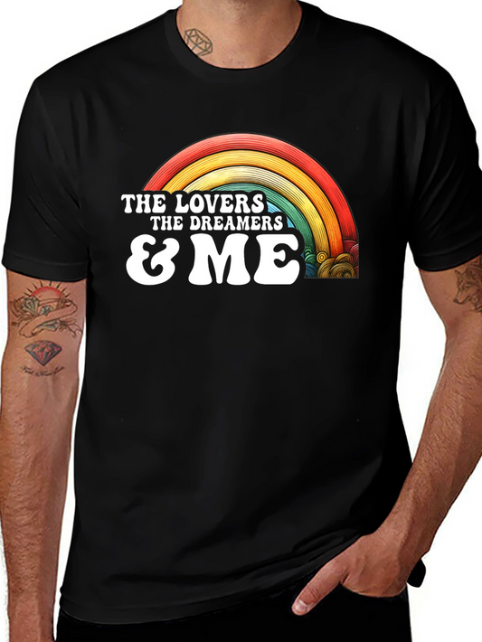 Lovers Dreamers & Me Retro Rainbow Graphic Tee